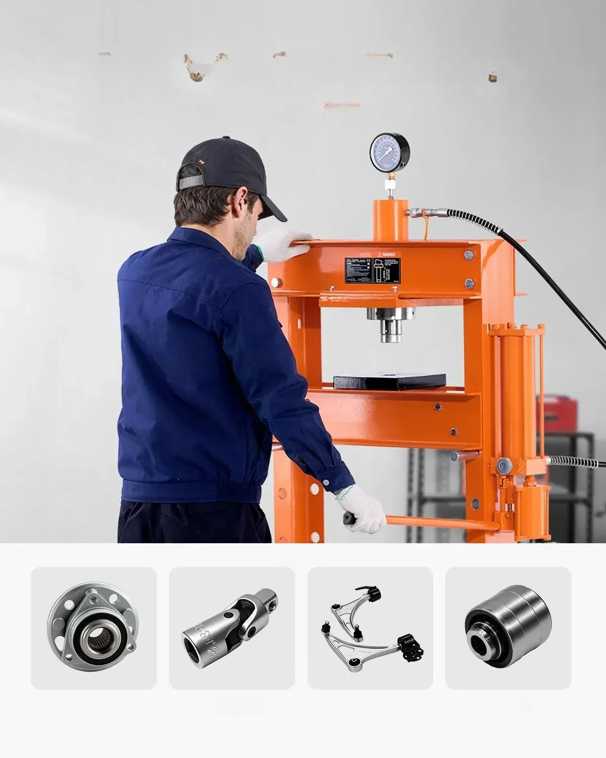 Prasa hydrauliczna warsztatowa 30T z płytą dociskową do gięcia