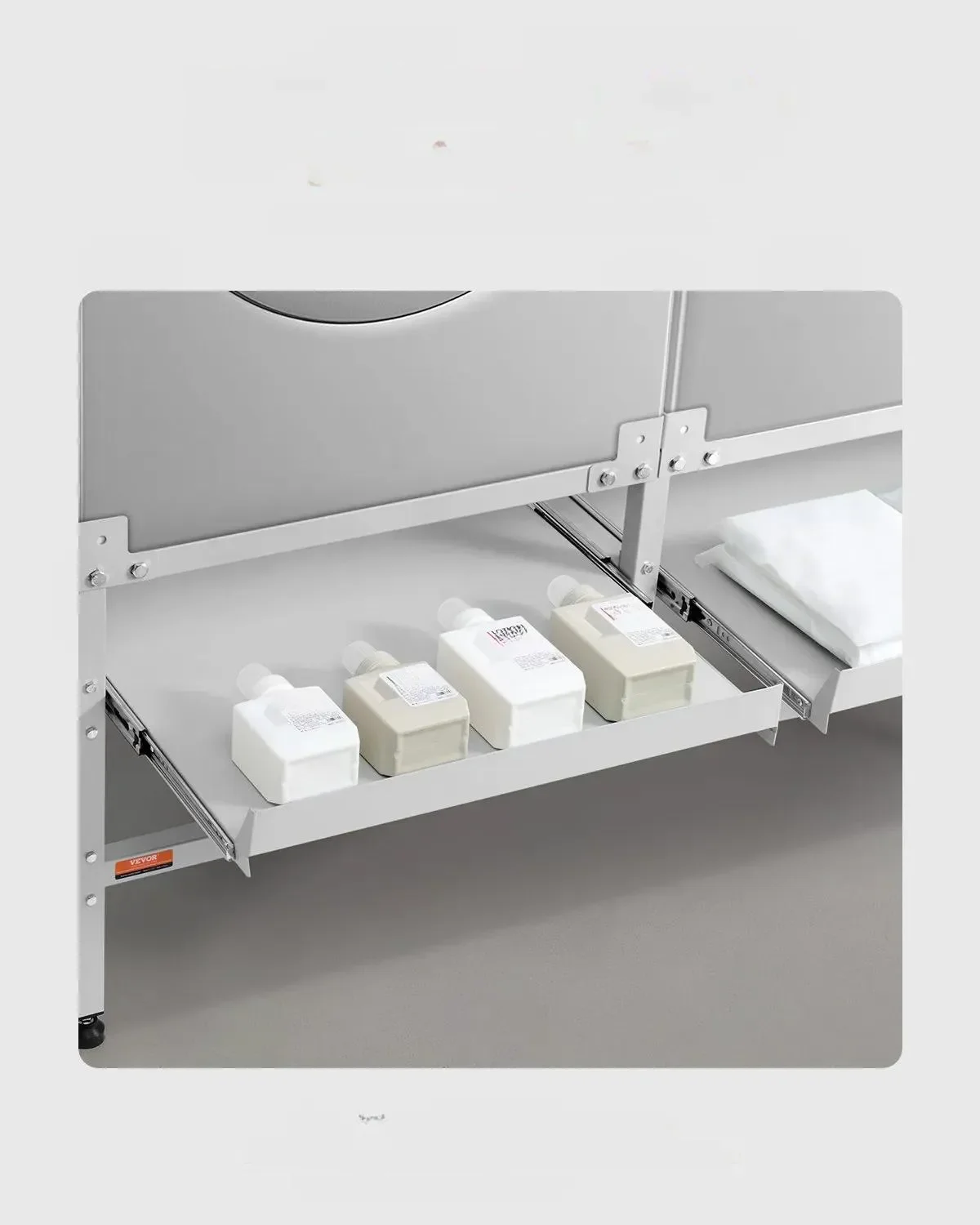 Podstawa pod pralkę stelaż 123x64 cm 270 kg z podwójną tacą stabilna