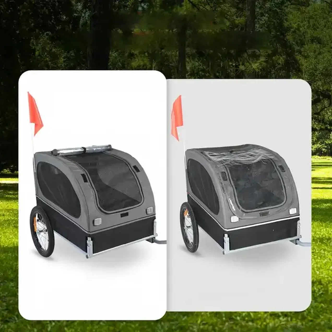 Przyczepka rowerowa dla psa do przewozu transporter do 40 kg - obrazek 2