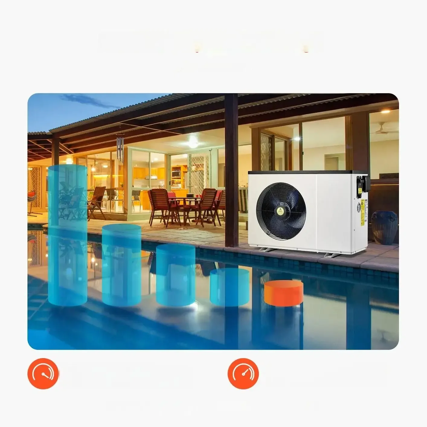 Pompa ciepła basenowa energooszczędna 1,5–7,1 kW inwerter do basenu - obrazek 5