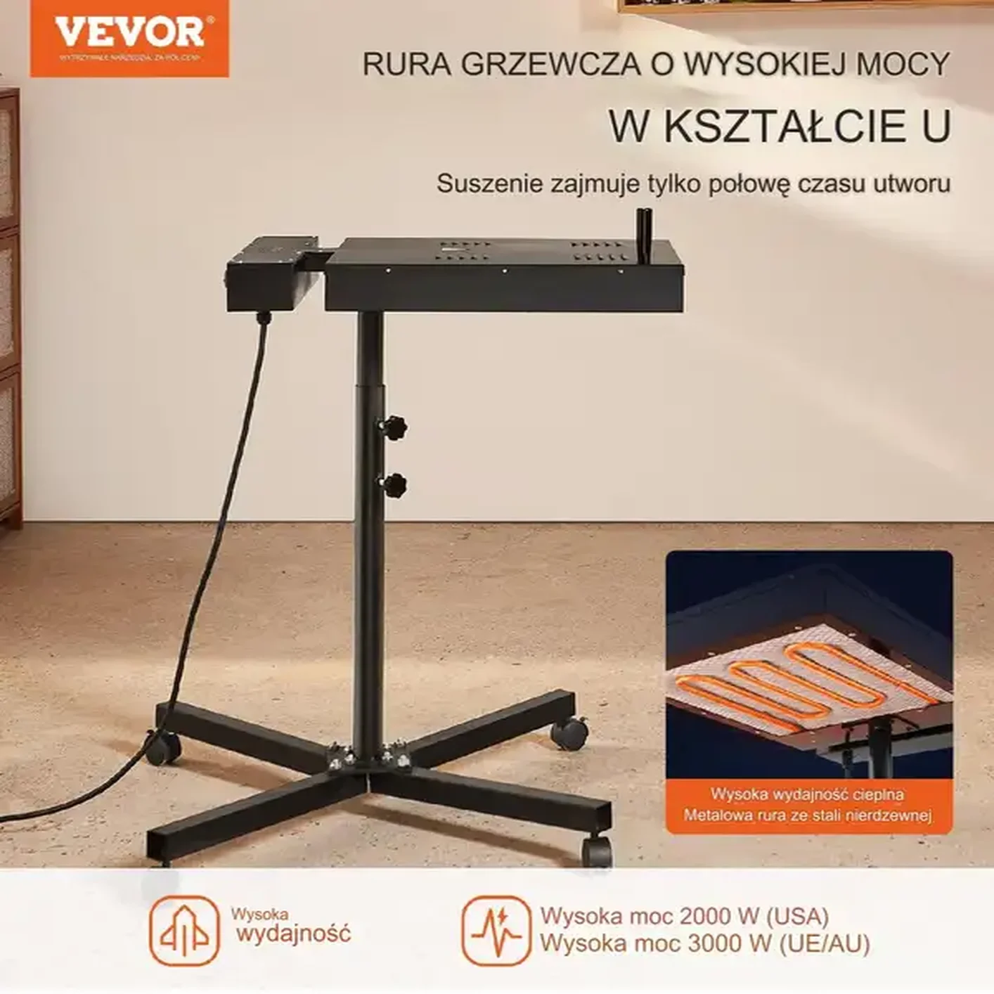 Suszarka sitodrukowa suszarka do sitodruku 2000 W 45 x 45cm - obrazek 2