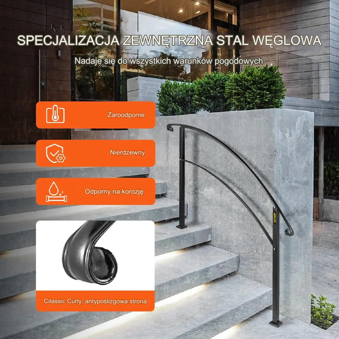 Poręcz Zewnętrzna do Schodów 4-stopniowych - obrazek 6