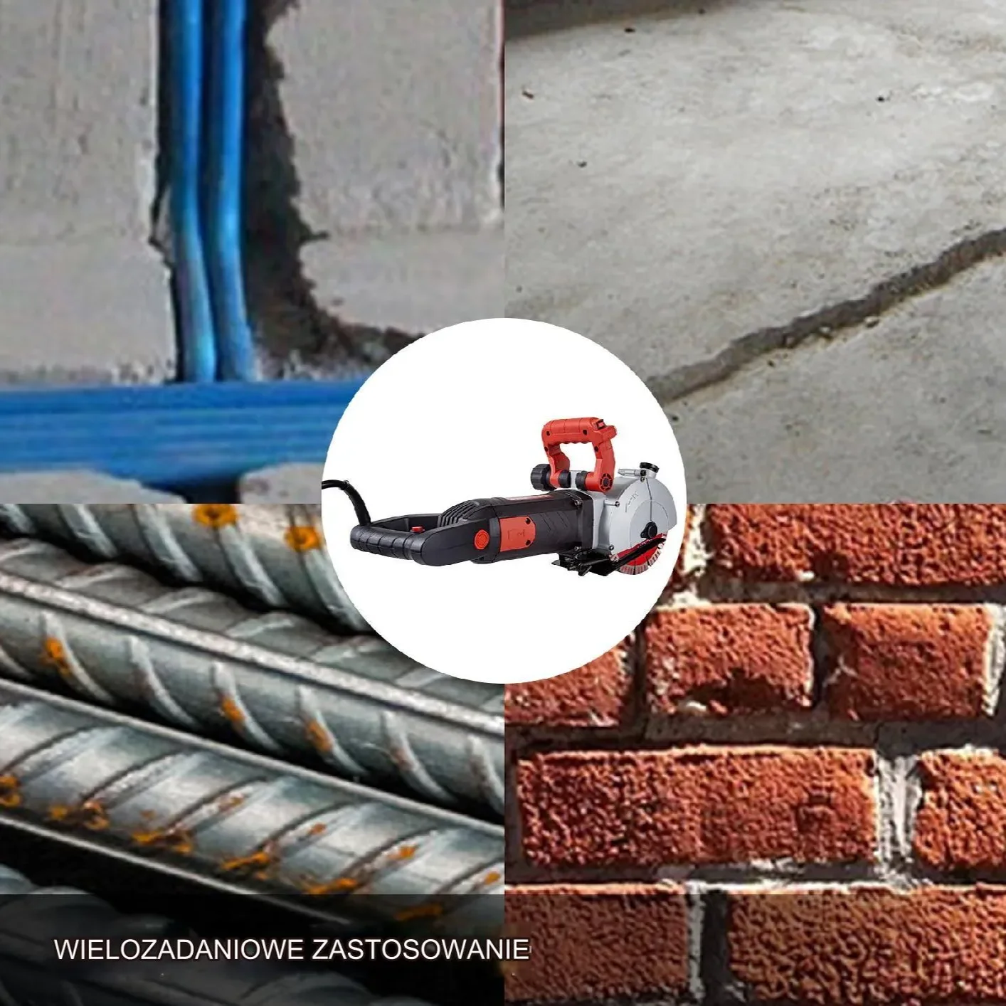 Bruzdownica do betonu 4800W 34mm/42mm 5 tarcz laser cięcie ścian - obrazek 7