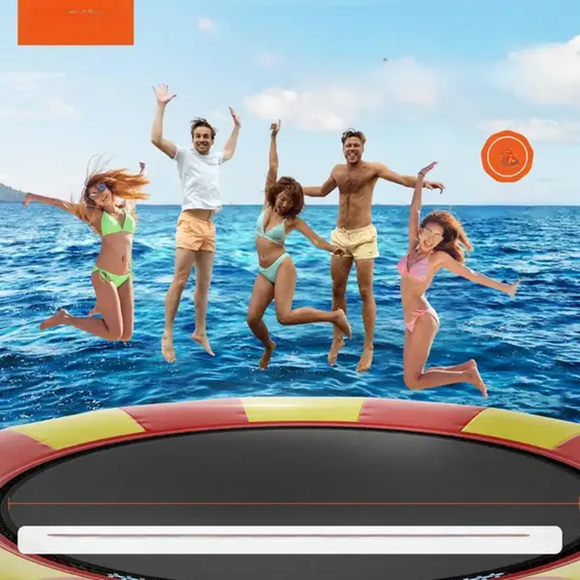 Dmuchana trampolina wodna + pompka elektryczna 537 cm - obrazek 6