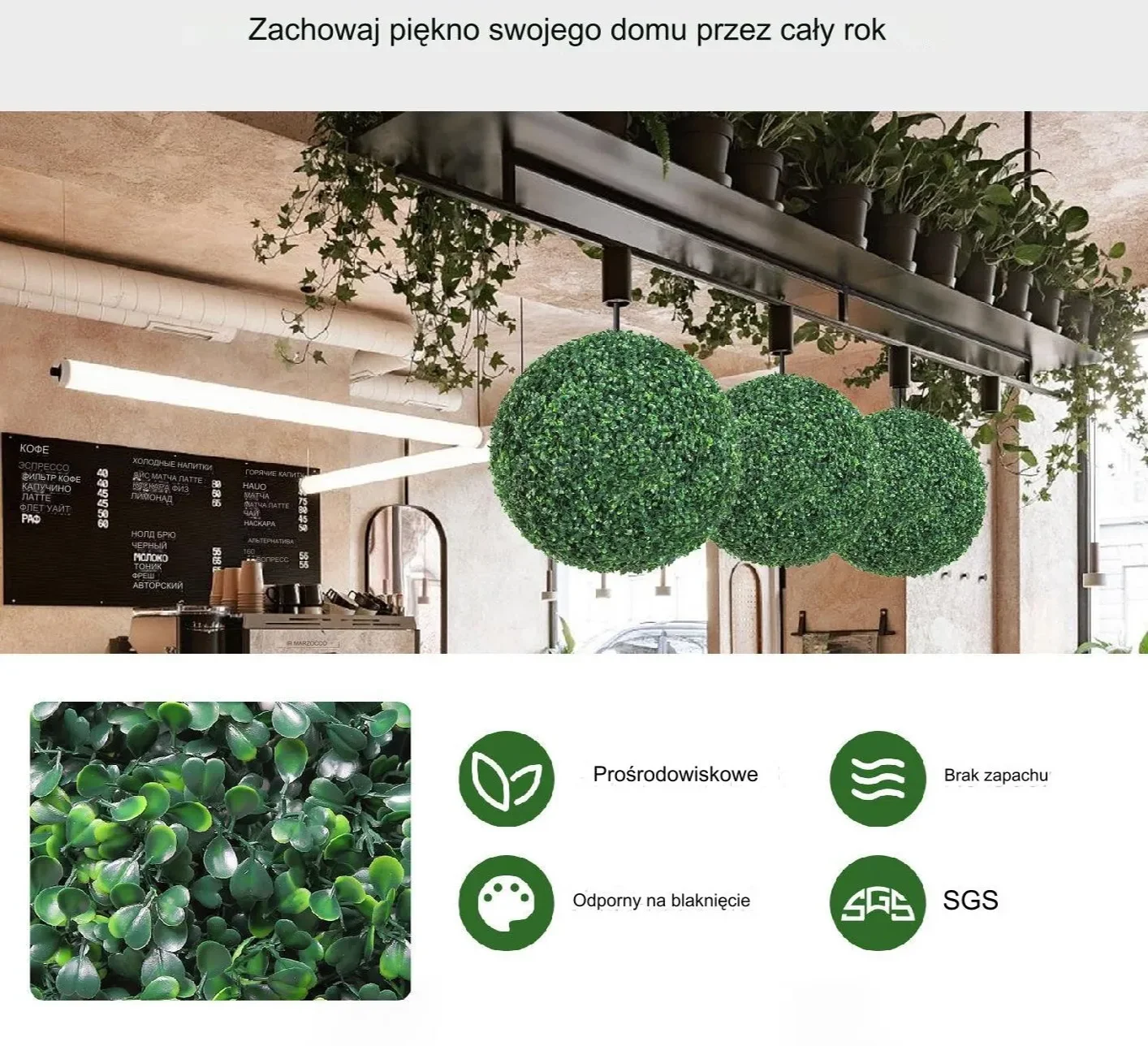 Sztuczna roślina sztuczny bukszpan topiary 2 szt 40 cm - obrazek 5