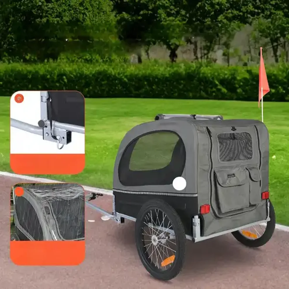 Przyczepka rowerowa dla psa do przewozu transporter do 40 kg - obrazek 4