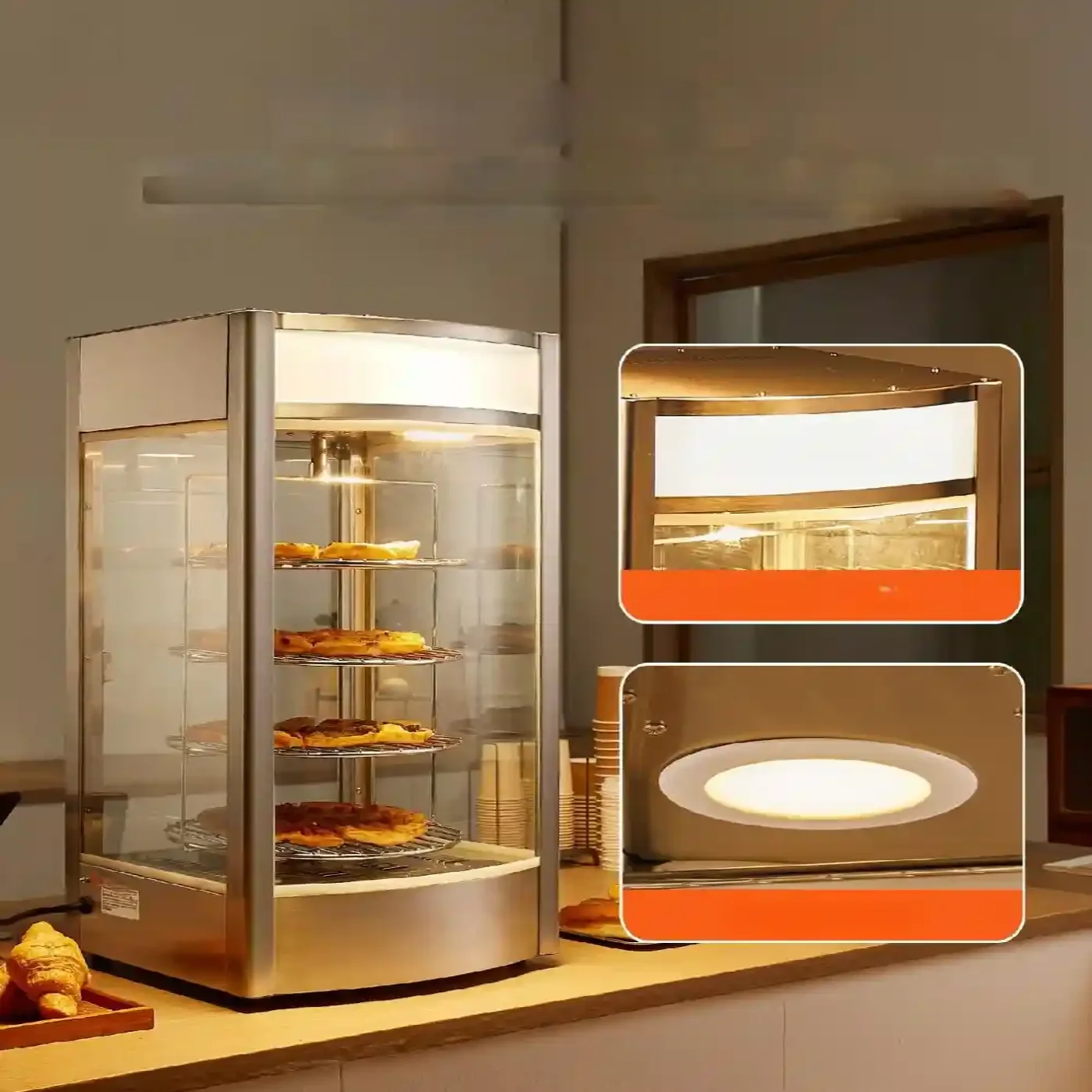 Witryna grzewcza pogrzewacz do żywności 4-poziomy 800W - obrazek 6