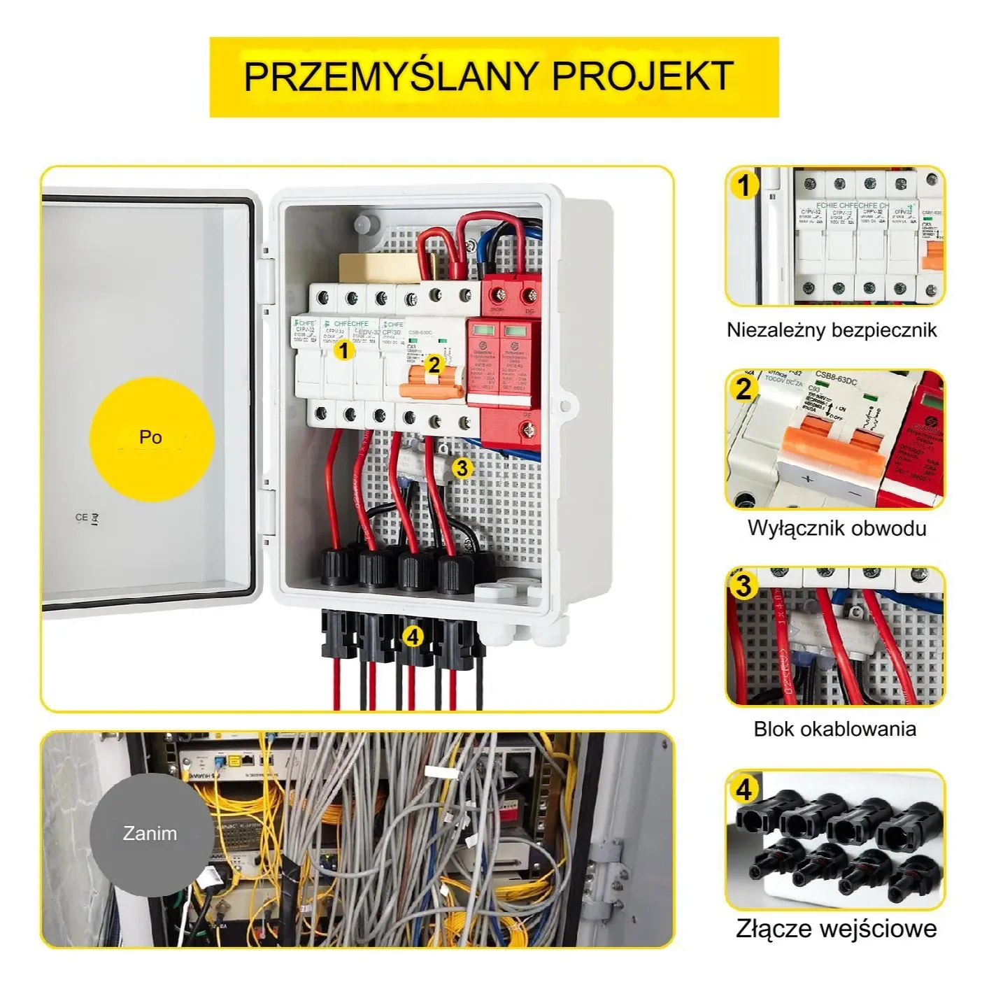 Skrzynka elektryczna rozdzielnia obudowa metalowa 4 obwody 15A - obrazek 4