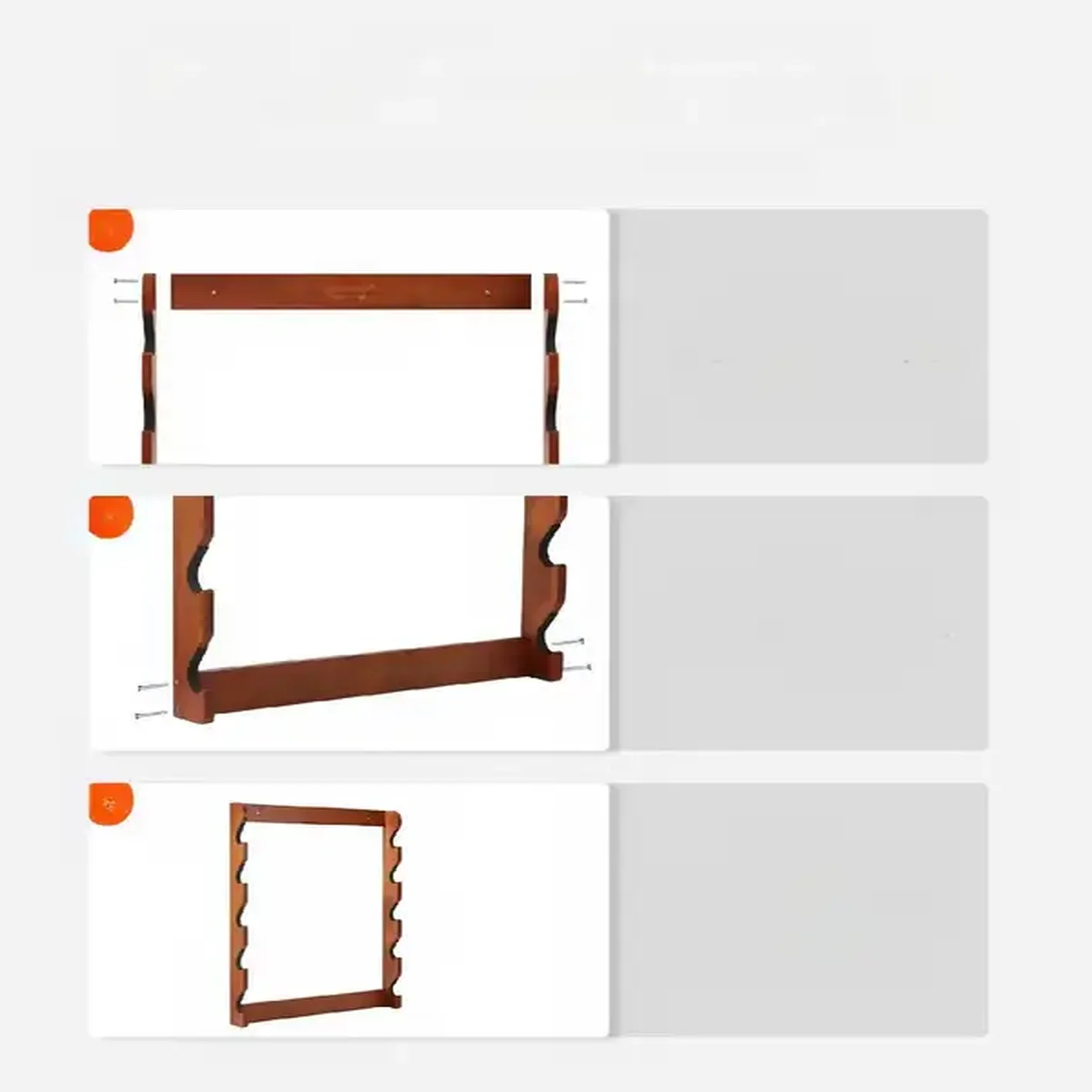 Stojak na broń drewniany na 5 sztuk - obrazek 3