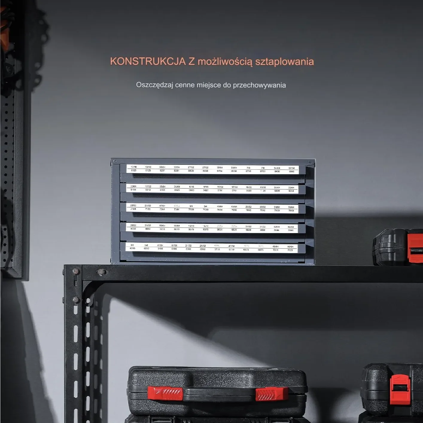 Szafka na Wiertła 5 Szuflad 60 Komór - obrazek 5
