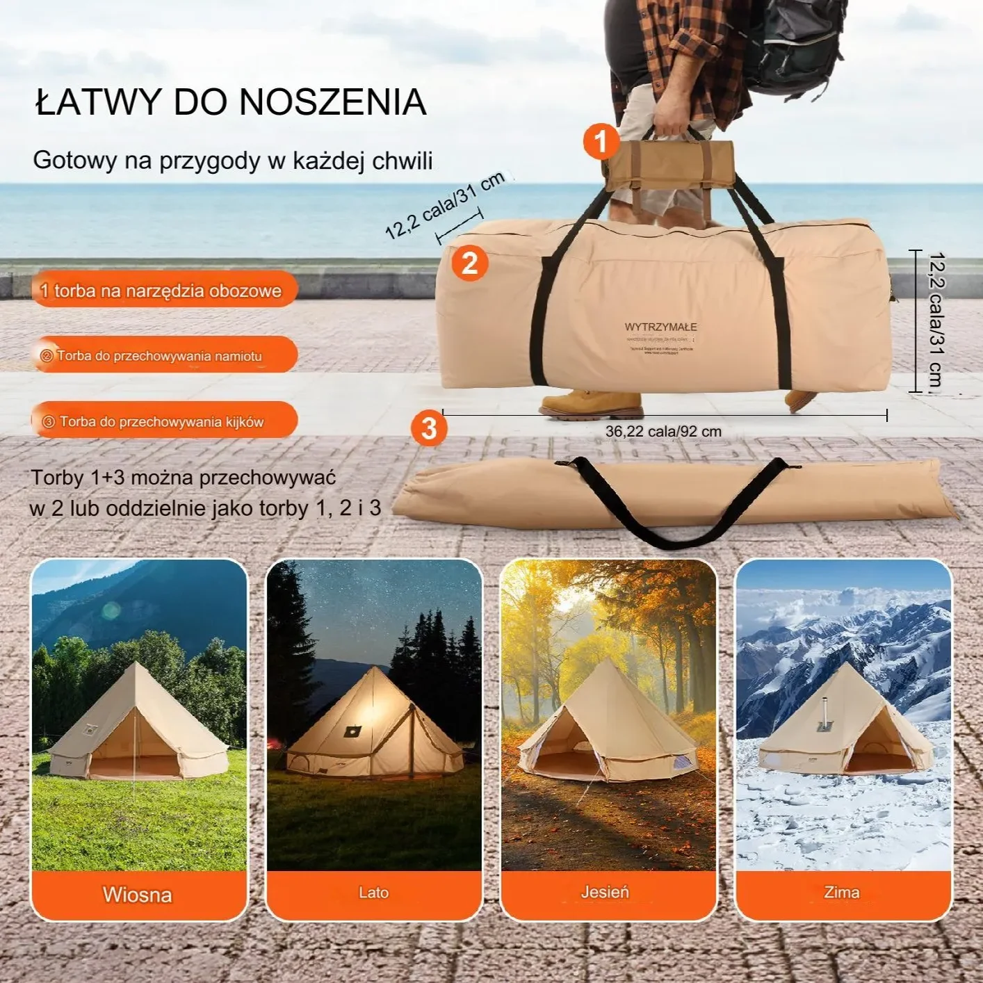 Namiot jurta mongolska namiot kempingowy pawilon 4 m - obrazek 2