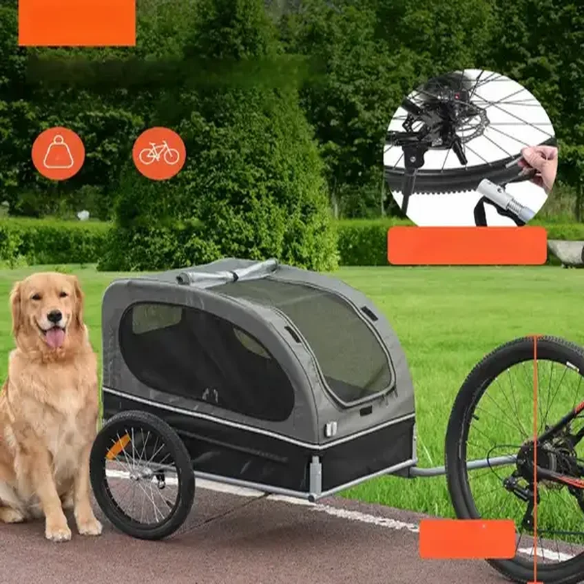 Przyczepka rowerowa dla psa do przewozu transporter do 40 kg - obrazek 6