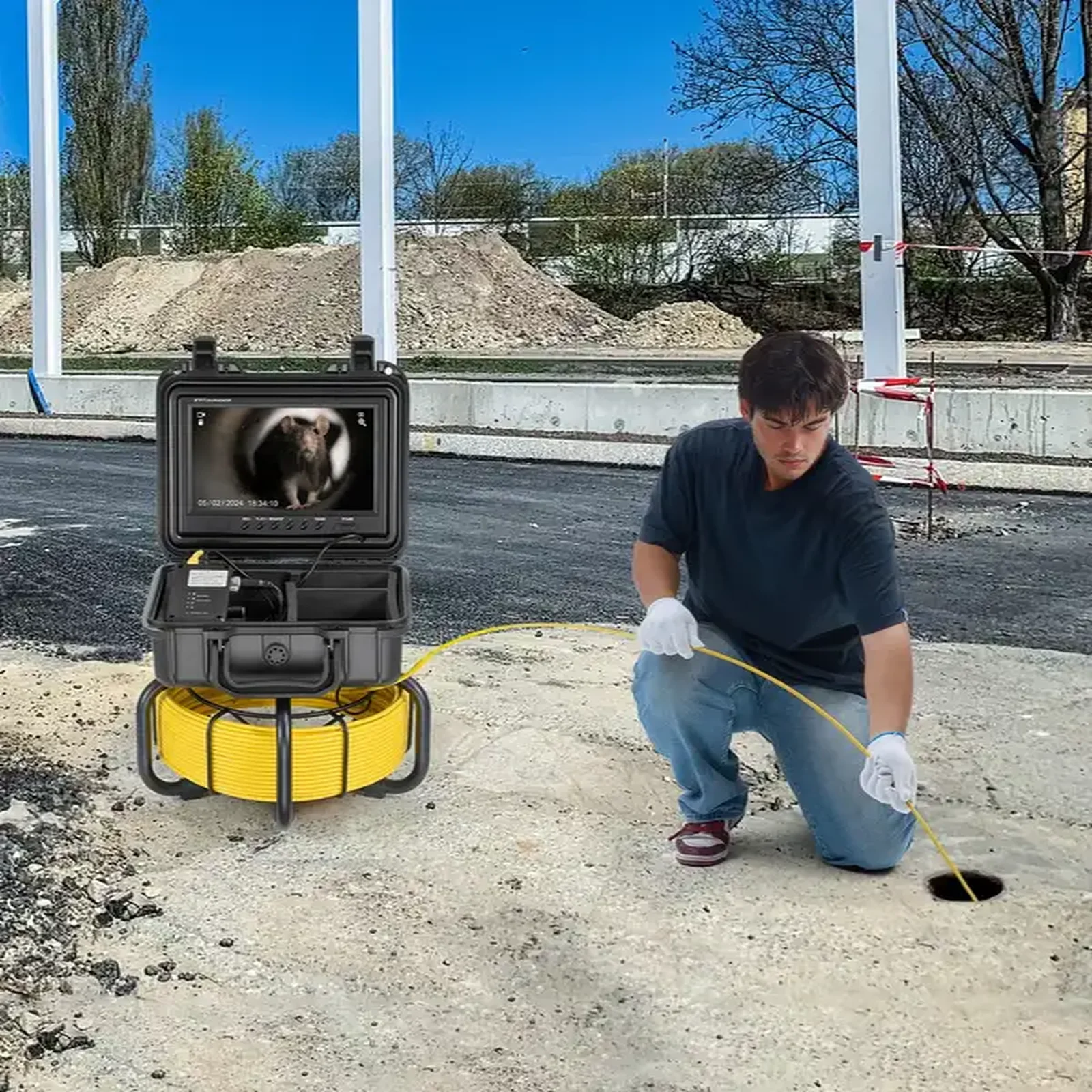 Kamera inspekcyjna profesjonalna endoskopowa 50 m + lokalizator - obrazek 3