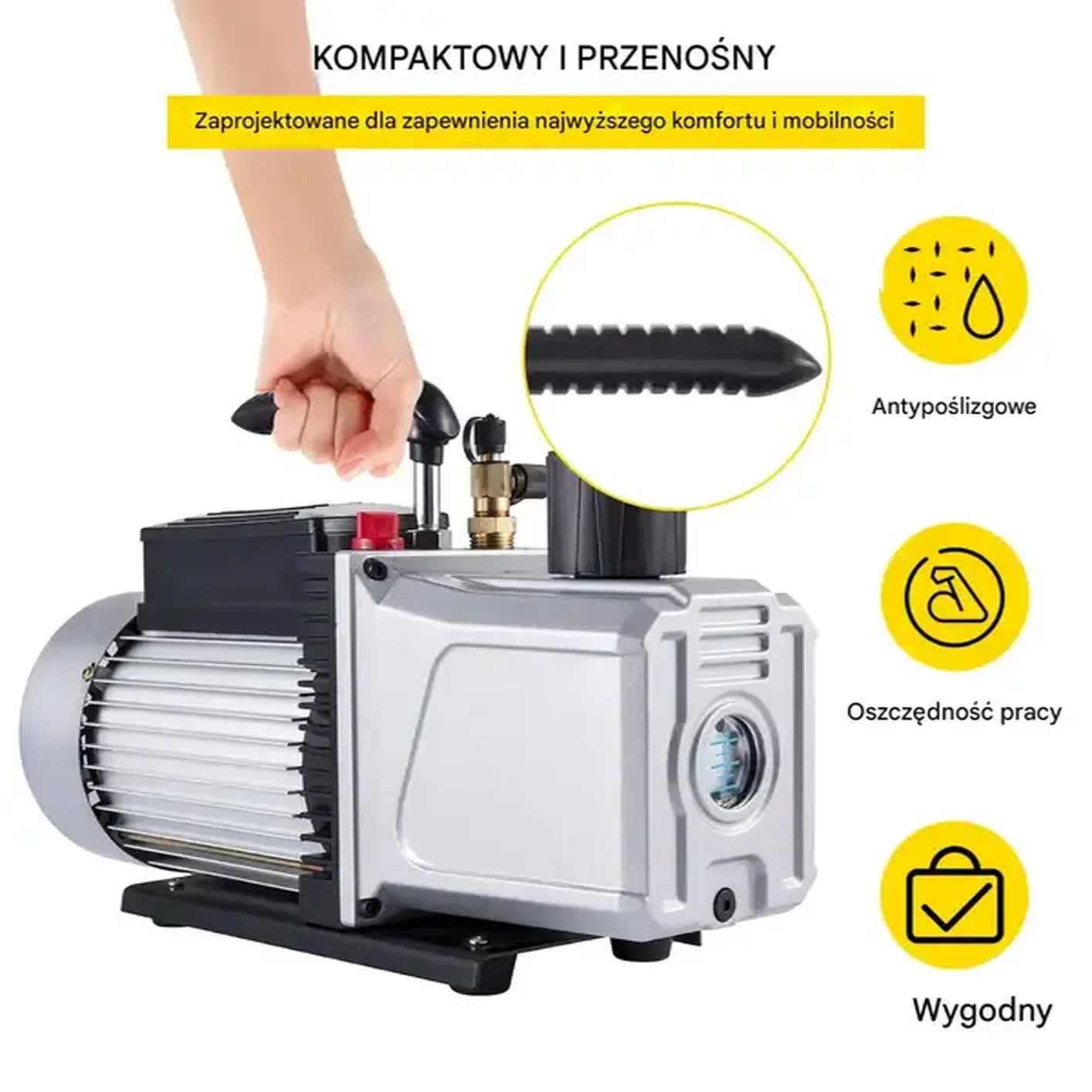 Pompa próżniowa 1-stopniowa 12CFM 340L/min 6,35mm - serwis klimatyzacji - obrazek 2