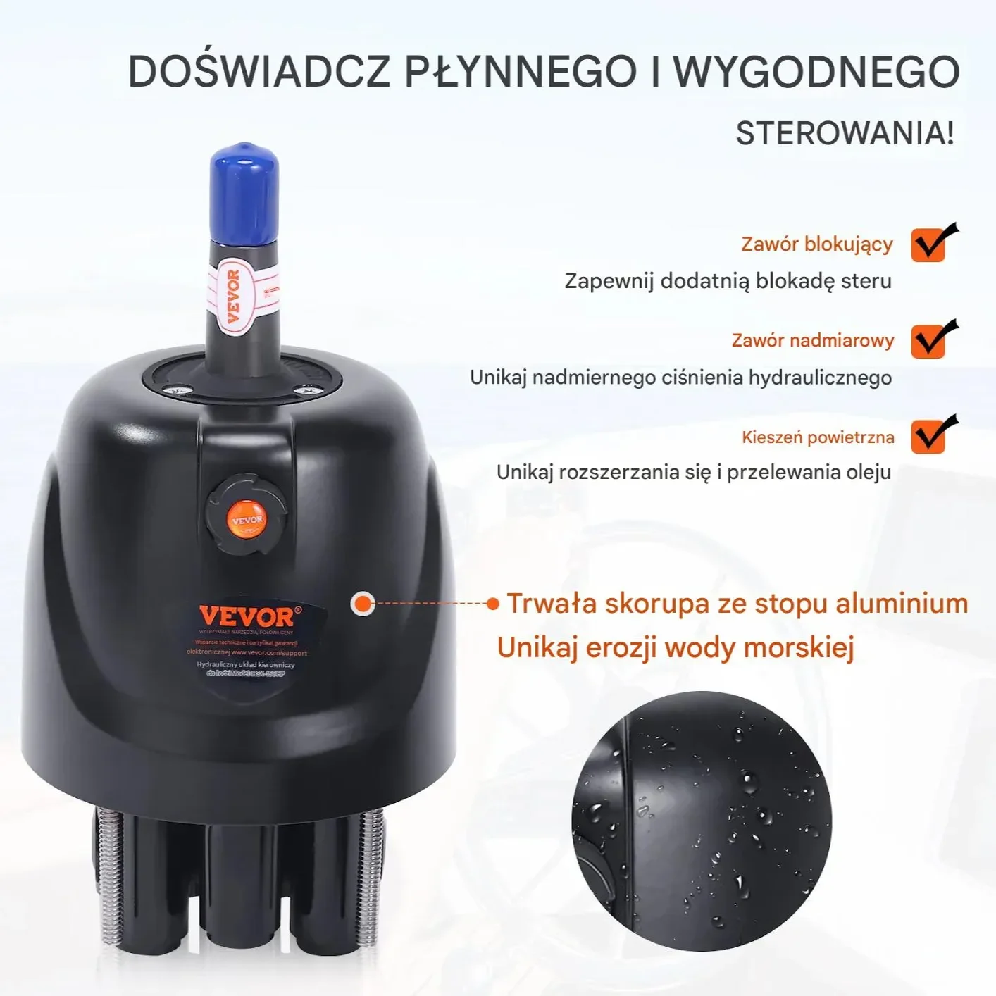 Zestaw do sterowania łodzią silnik zaburtowy pompa cylinder 150 KM - obrazek 4