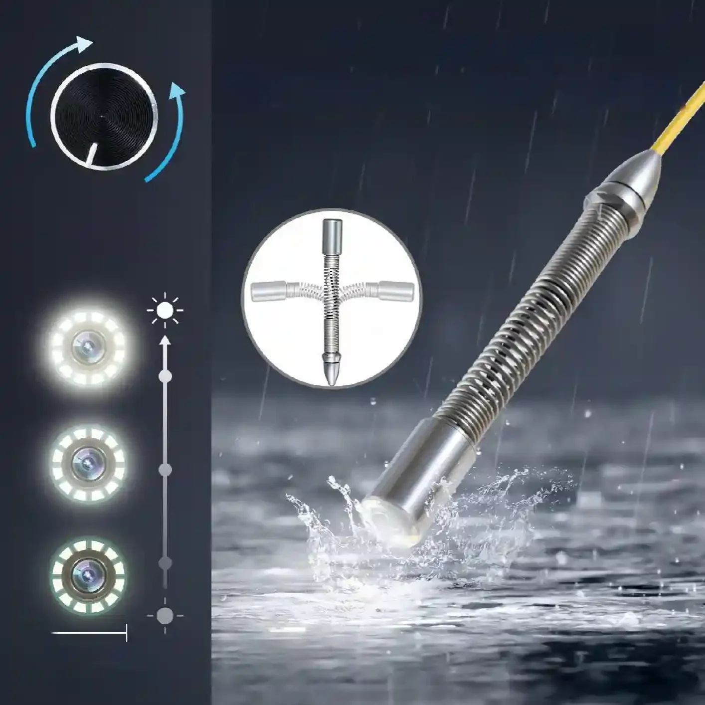 Samopoziomująca kamera inspekcyjna endoskopowa 30 m - obrazek 4