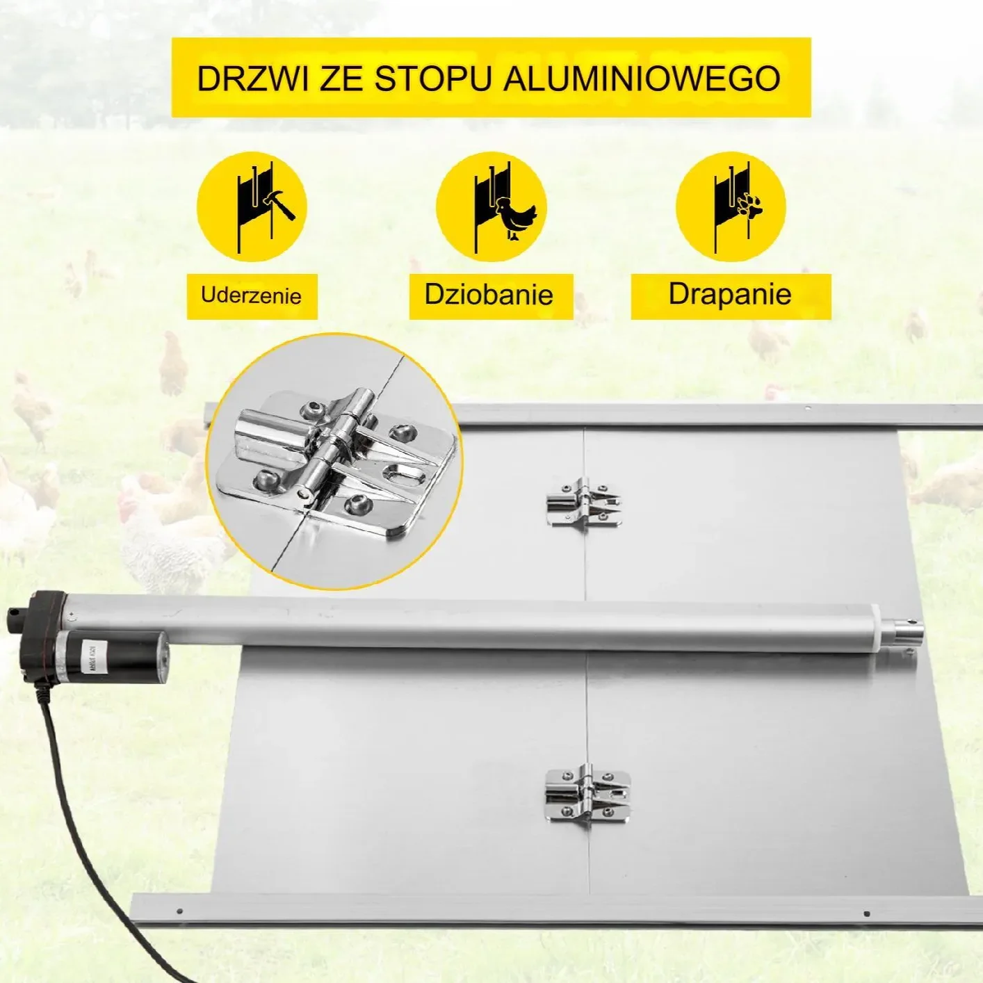 Automatyczne drzwi do kurnika z timerem blokada przytrzaśnięcia + pilot - obrazek 5