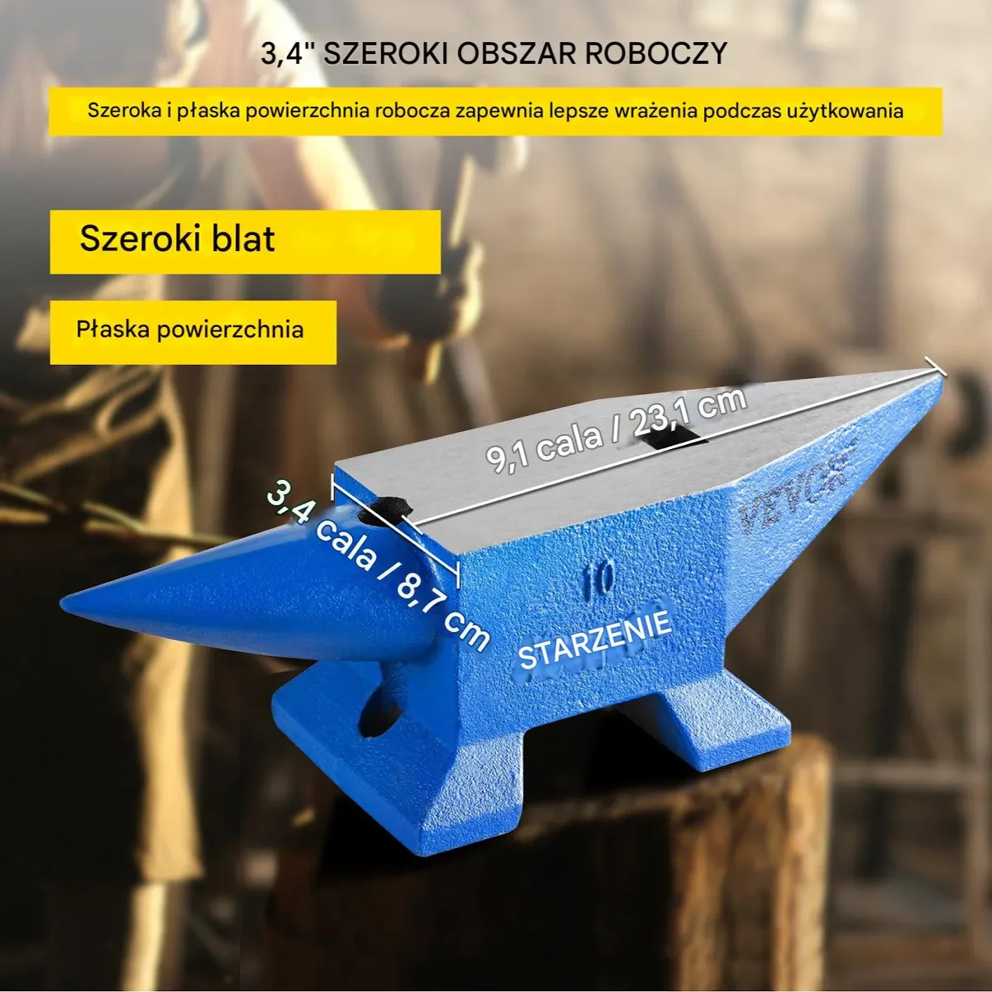 Kowadło stalowe 10 kg