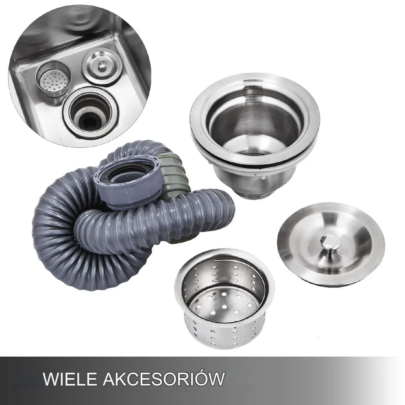 Zlew basen kuchenny 1-komorowy gastronomiczny + blat 100 x 61 x 95 cm - obrazek 7