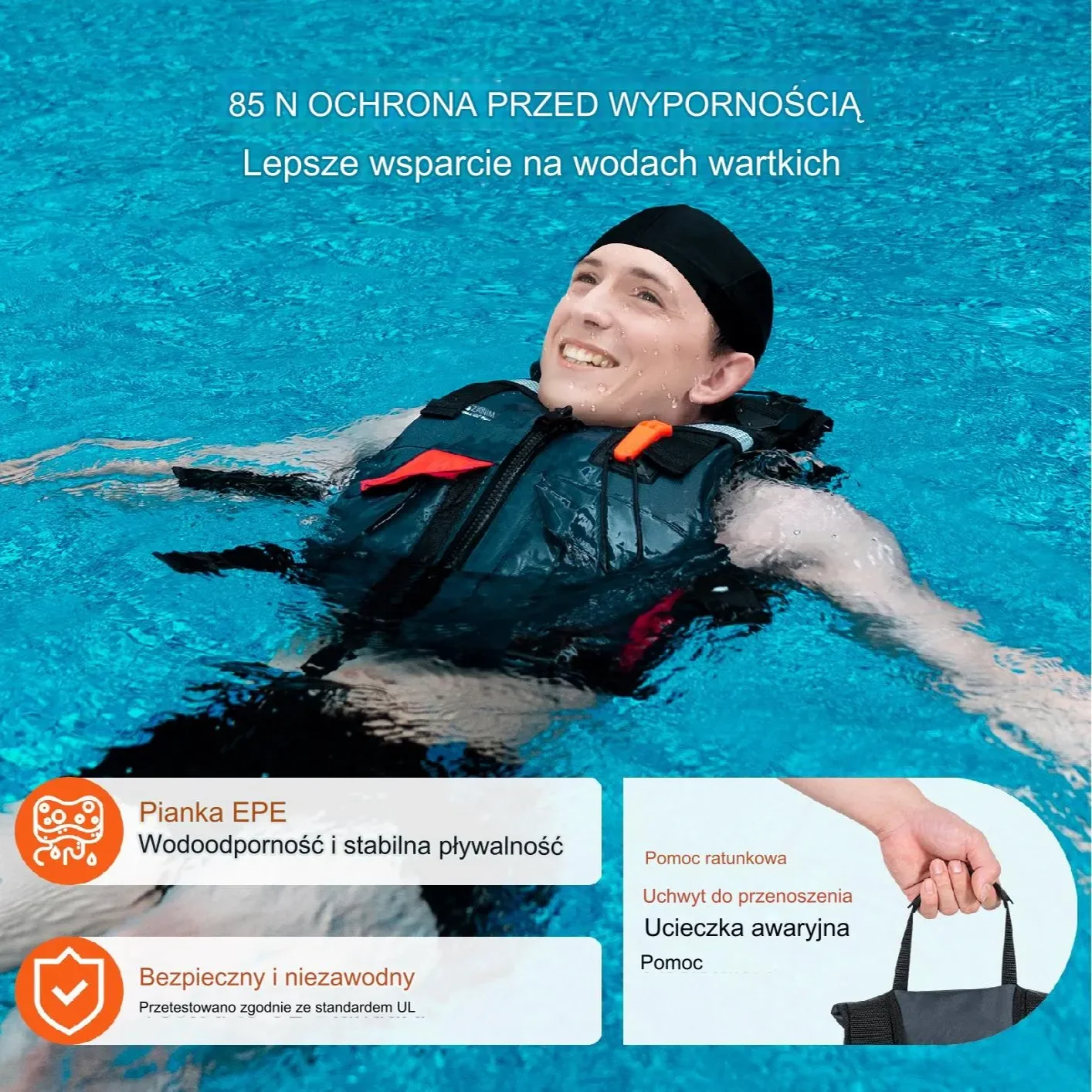 Kamizelka Ratunkowa Kapok Rozmiar M - obrazek 3