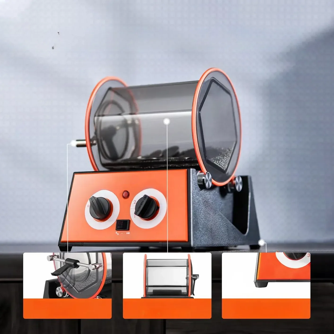 Bębnowa polerka jubilerska obrotowa 5kg metale biżuteria warsztat DIY - obrazek 4