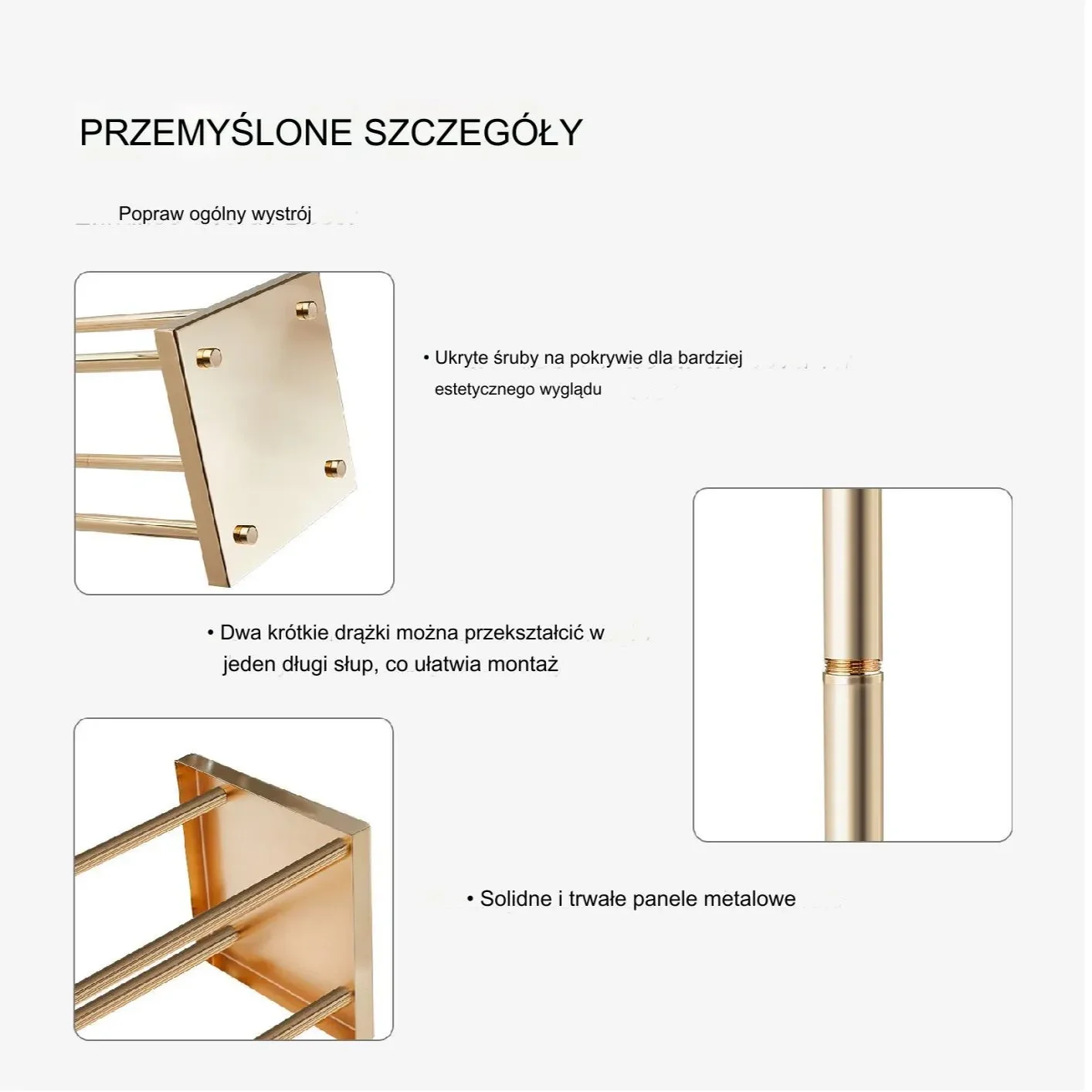 Stojak weselny na salę złoty kolor ślub wesele kwietnik na kwiaty 4 sztuki - obrazek 5