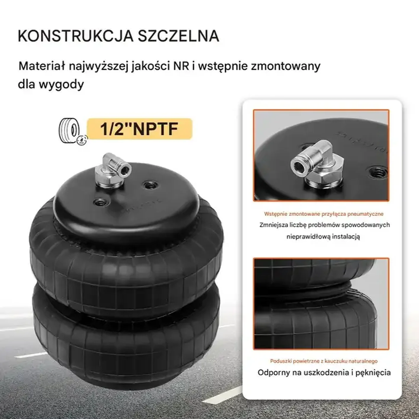 Poduszki pneumatyczne 2268 kg do Silverado Sierra 2500/3500HD 4WD RWD - obrazek 4