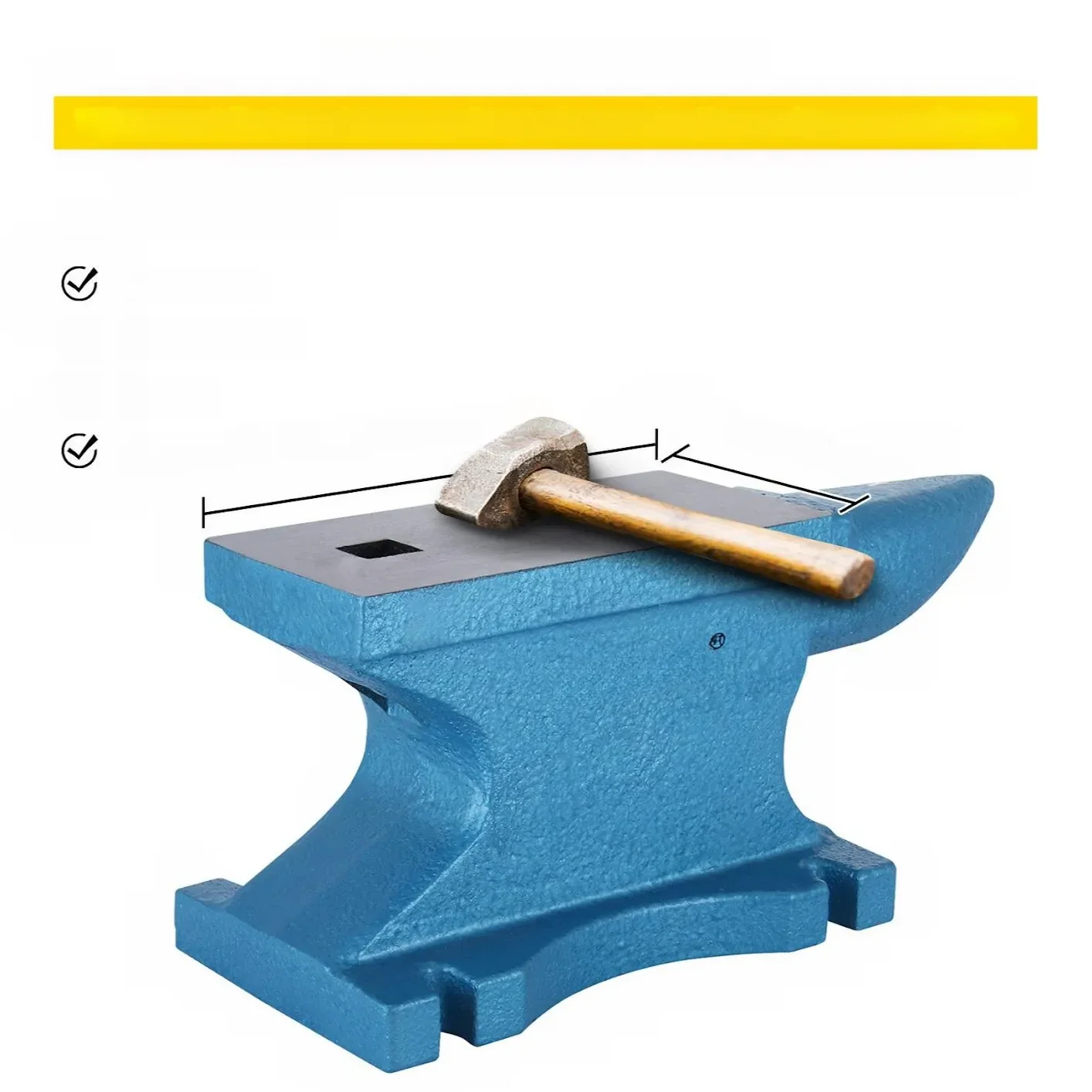 Kowadło żeliwne 25 kg – 360 x 105 x 165 mm - obrazek 2