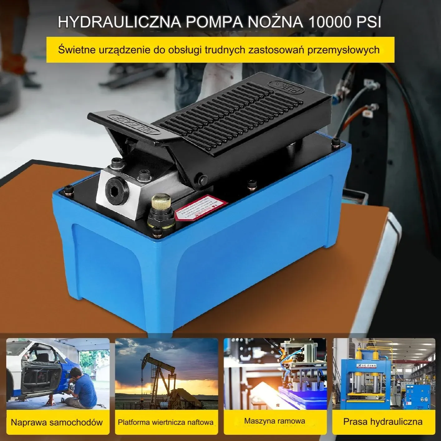 Pneumatyczna pompa hydrauliczna 670 bar 1,8 m - obrazek 3