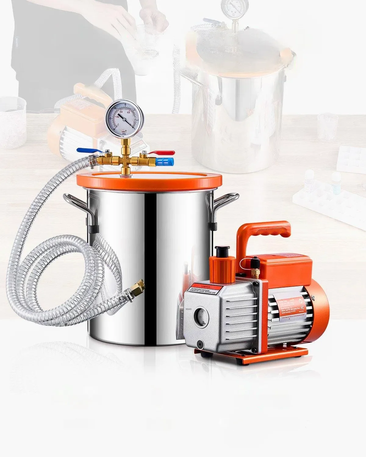 Pompa próżniowa 99 L/min + Komora 11 litrów - obrazek 5