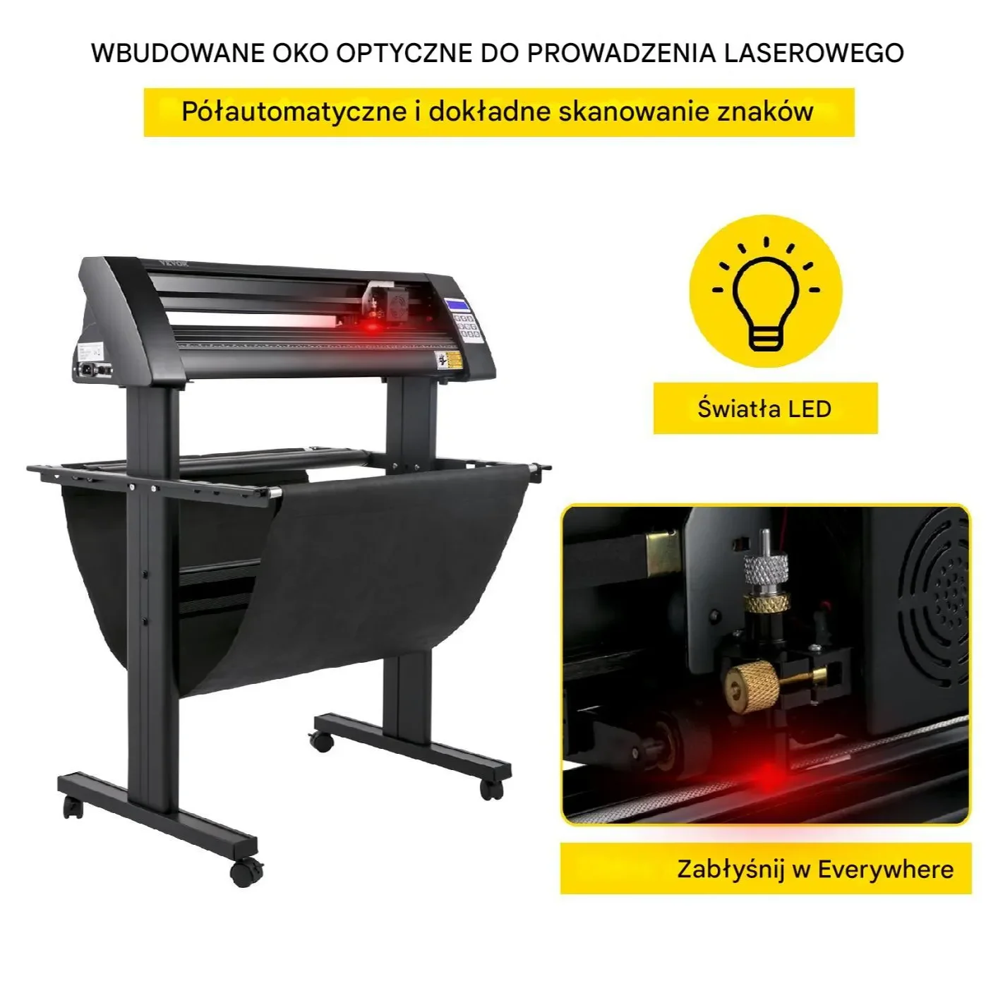 Ploter tnący 720 mm LED z optycznym okiem – precyzyjne cięcie folii - obrazek 3