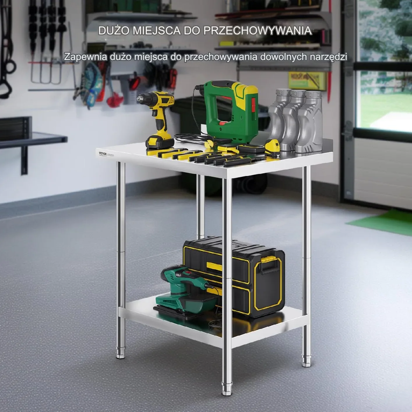 Stół gastronomiczny nierdzewny 60x76cm blat roboczy wolnostojący do baru - obrazek 4