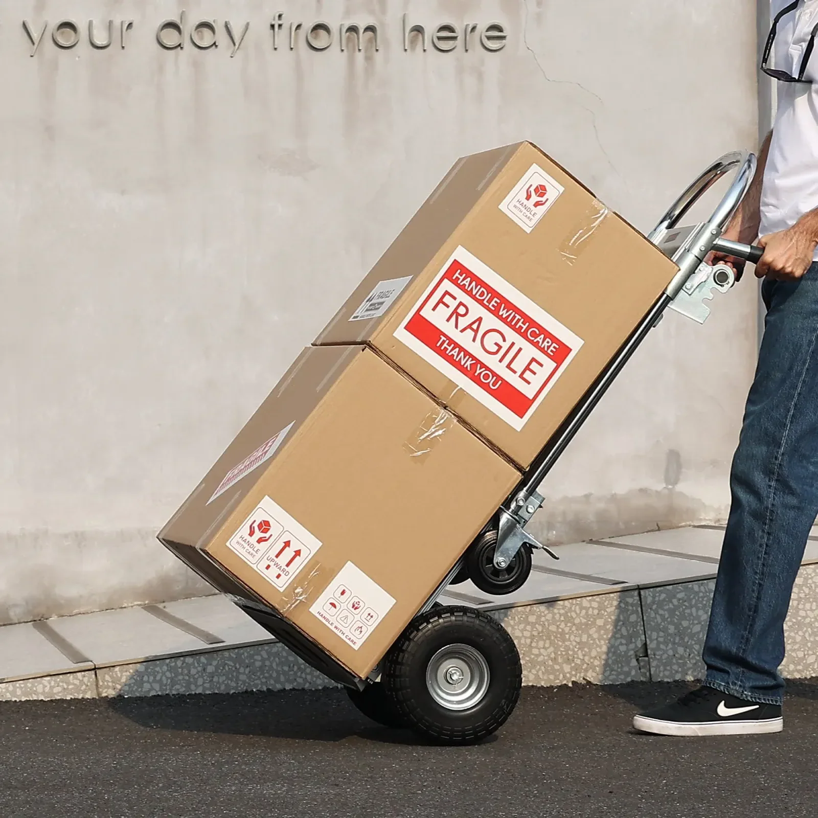 Wózek transportowy magazynowy składany aluminiowy 454 kg - obrazek 13