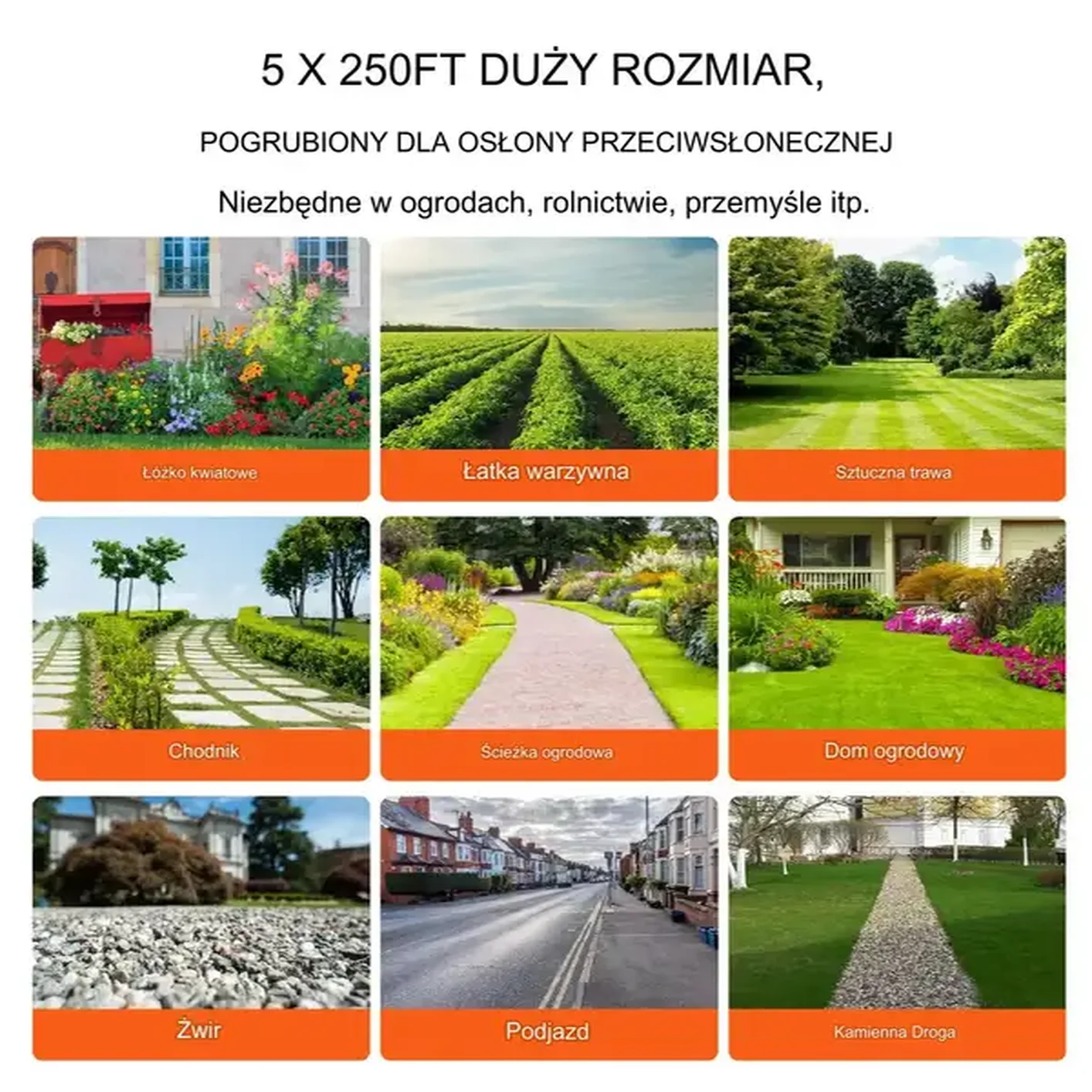 Agrowłóknina antychwastowa agrotkanina 1,5x76,2m 170g/m²
