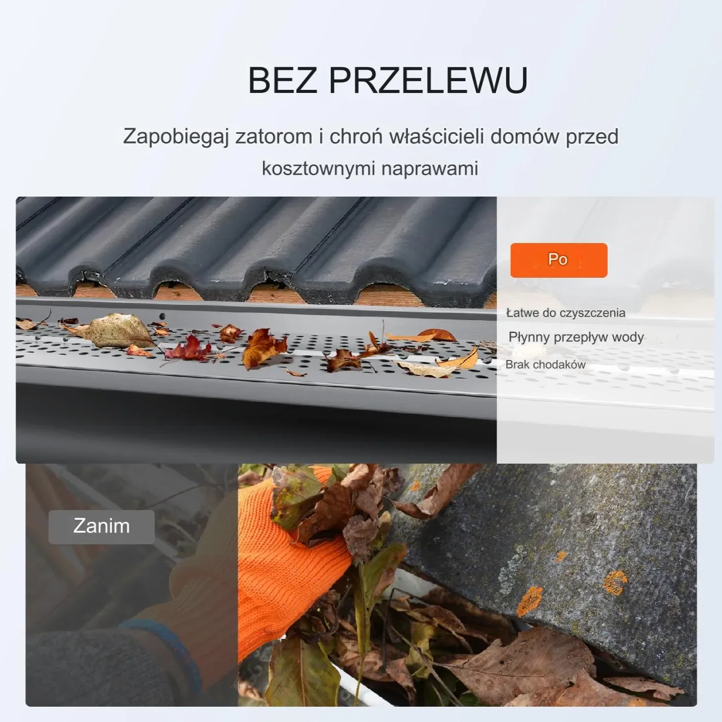 Aluminiowa Osłona Rynny 1220 x 127 x 16 mm 13 Paneli - obrazek 4