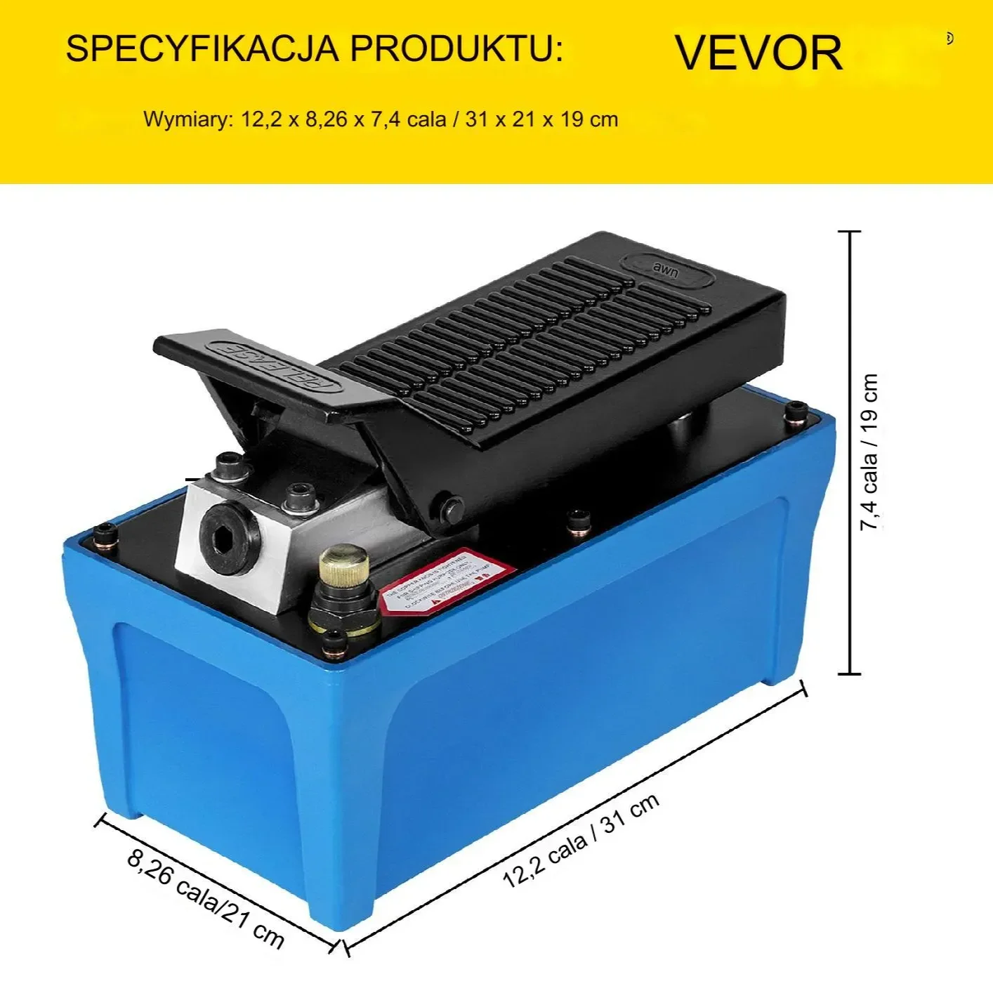 Pneumatyczna pompa hydrauliczna 670 bar 1,8 m - obrazek 2