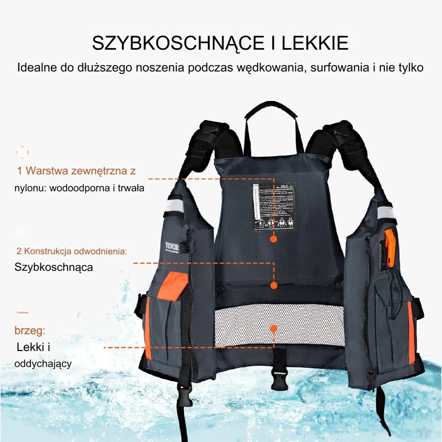 Kamizelka Ratunkowa Kapok Rozmiar M - obrazek 2