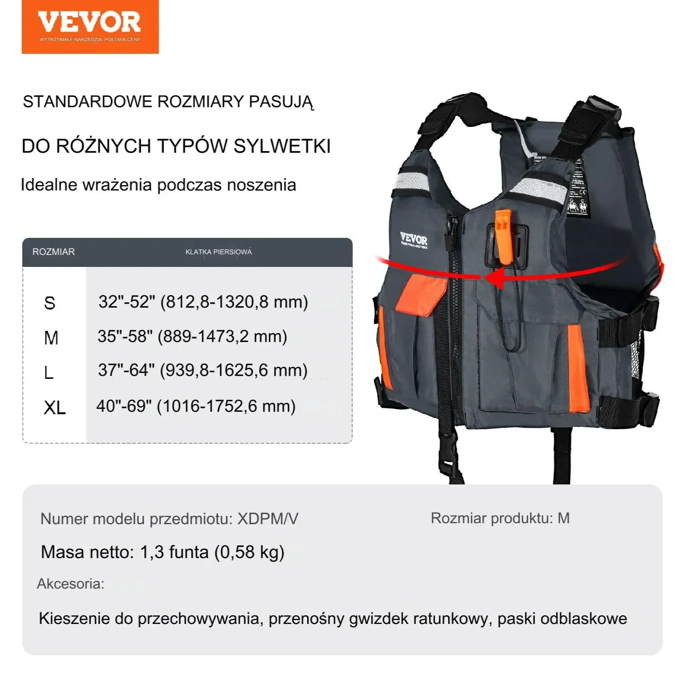 Kamizelka Ratunkowa Kapok Rozmiar M