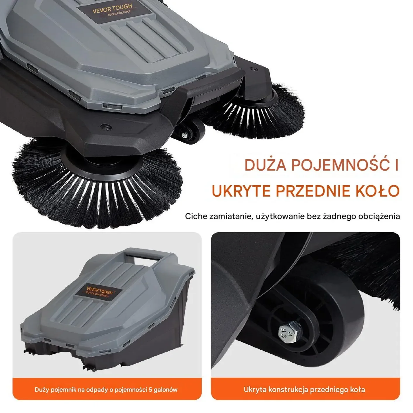 Ręczna Zamiatarka o Szerokości 65 cm - obrazek 5