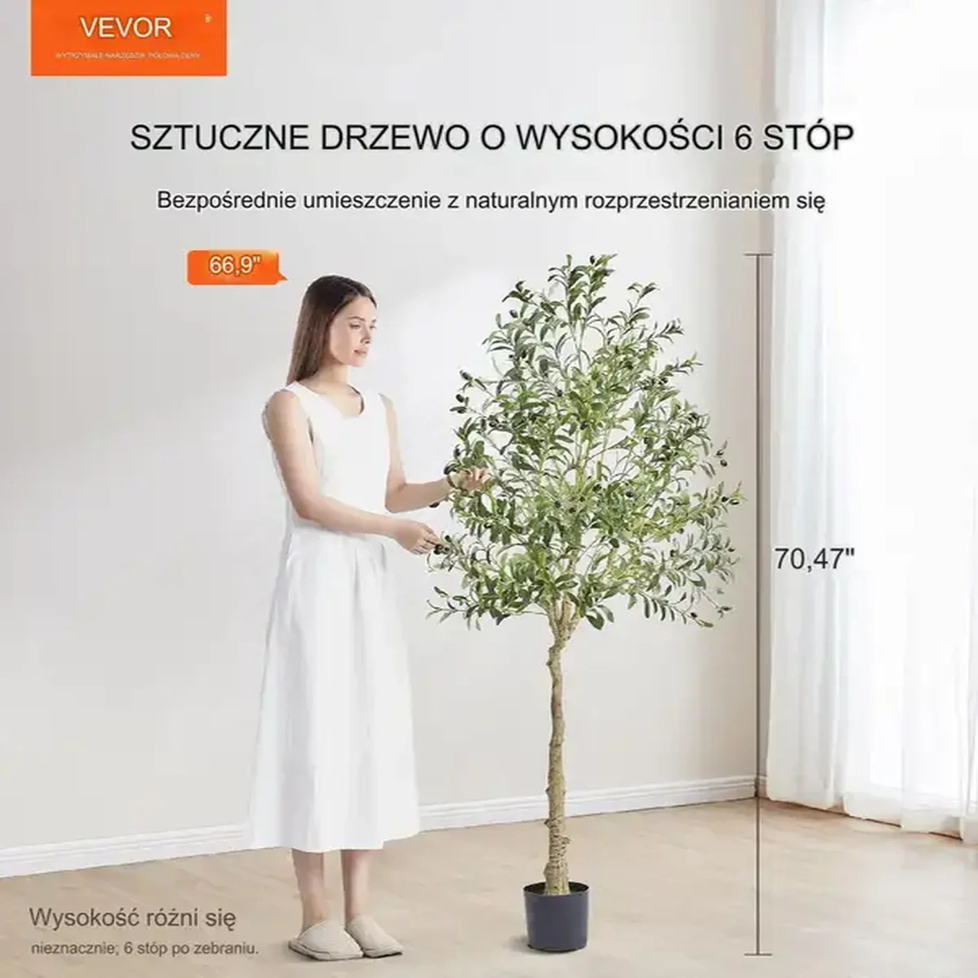 Drzewo oliwne sztuczne drzewko ozdobne drzewo oliwka 179 cm - obrazek 3