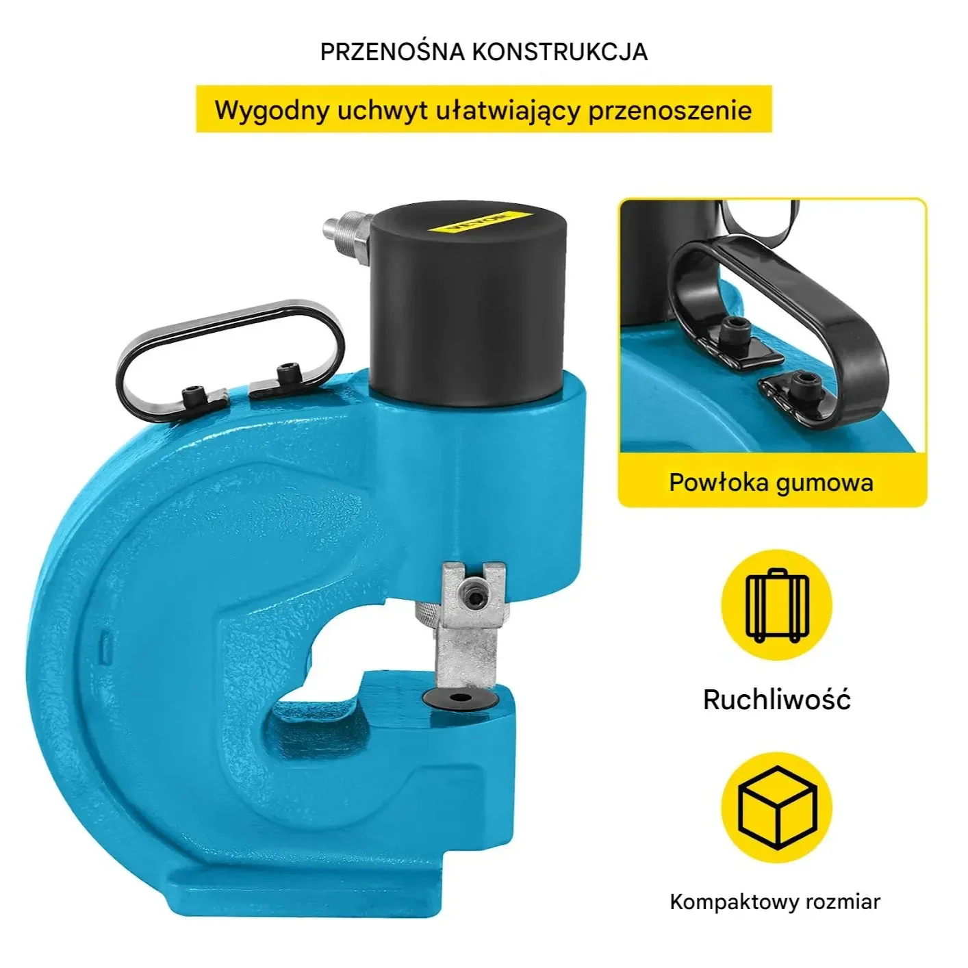 Hydrauliczny dziurkacz wycinak do szyn 35T CH-70 – pompa elektryczna - obrazek 6