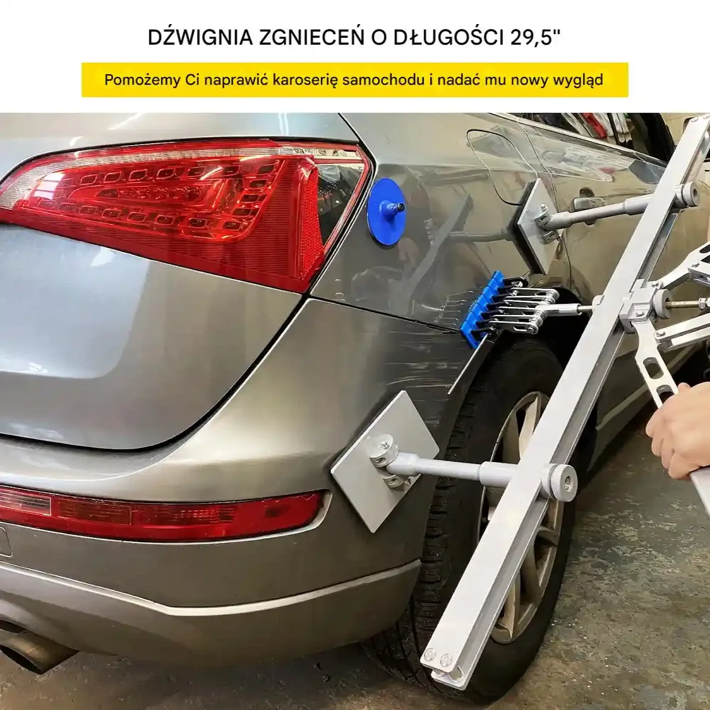 Zestaw do usuwania wgnieceń 75cm stal aluminium hak 6 ramion auto - obrazek 2