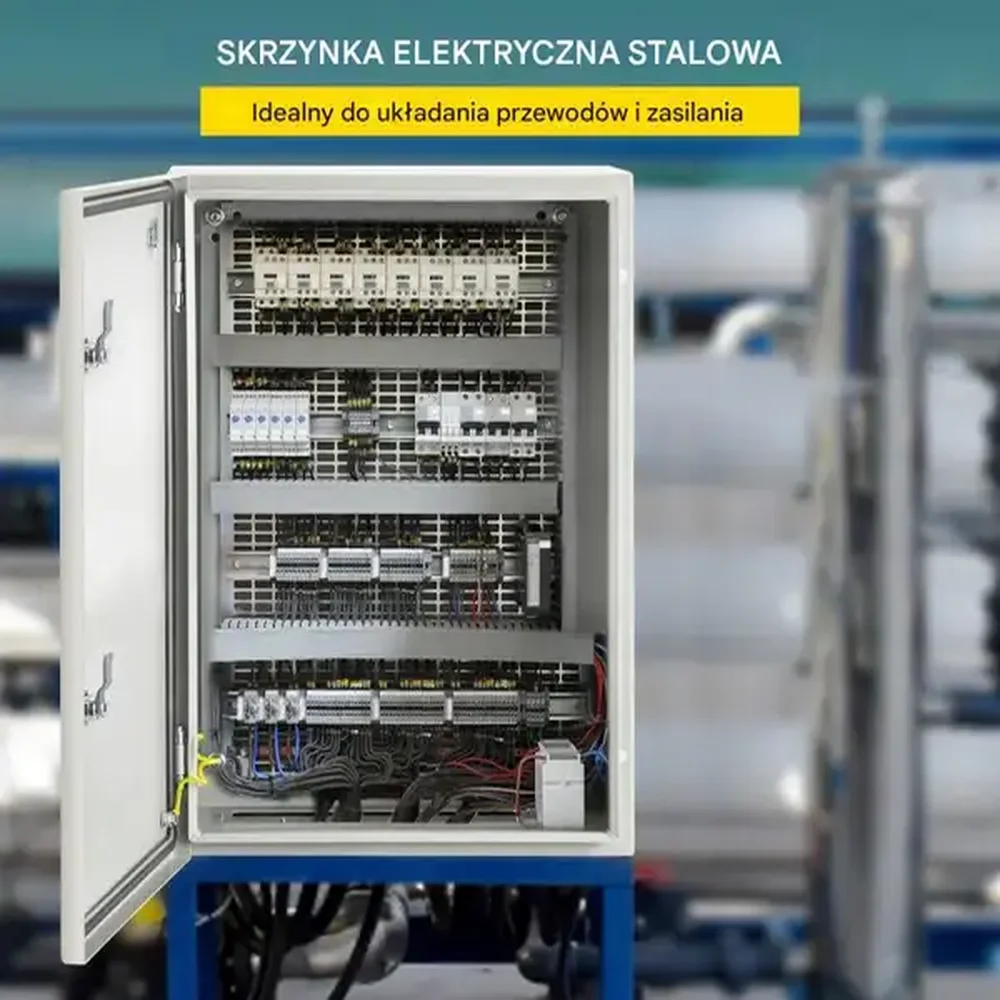 Skrzynka elektryczna rozdzielnia obudowa metalowa 60x40x25 cm IP66 - obrazek 4