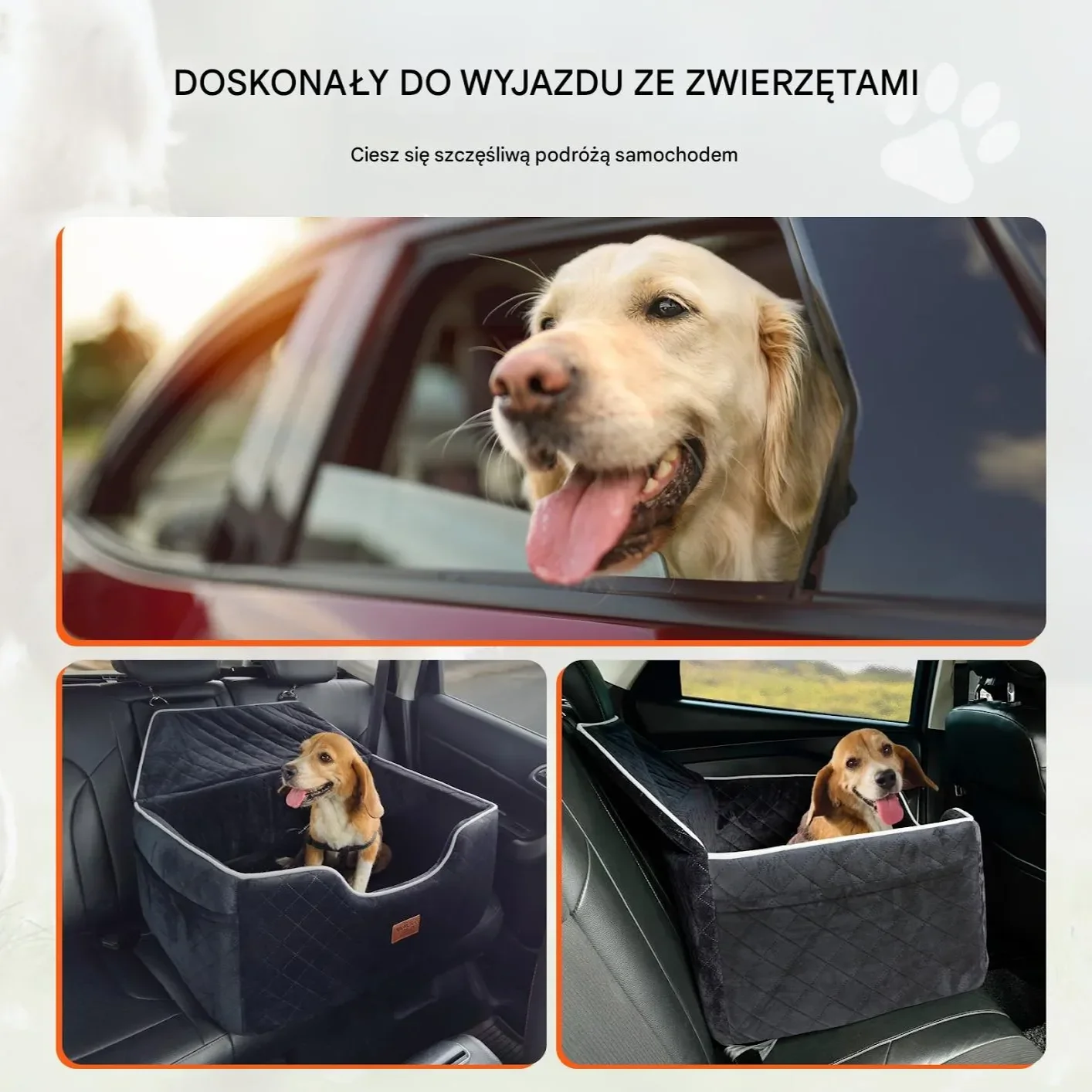 Siedzisko Samochodowe dla Psa Bezpieczne i Wygodne – Czarne 25 kg - obrazek 2