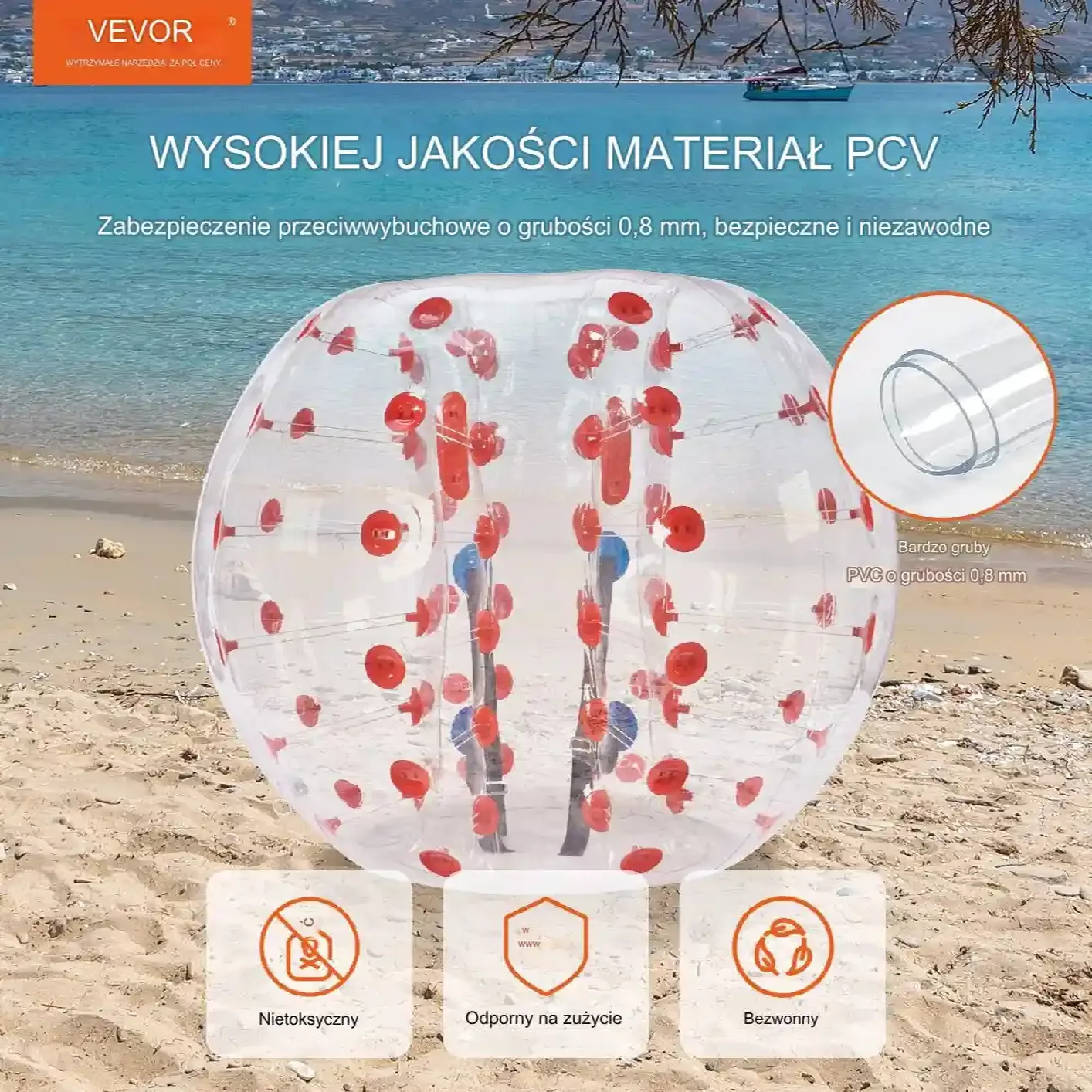 Dmuchana Pompowana Kula do Zabawy Zderzania się Bumper Bubble - obrazek 5