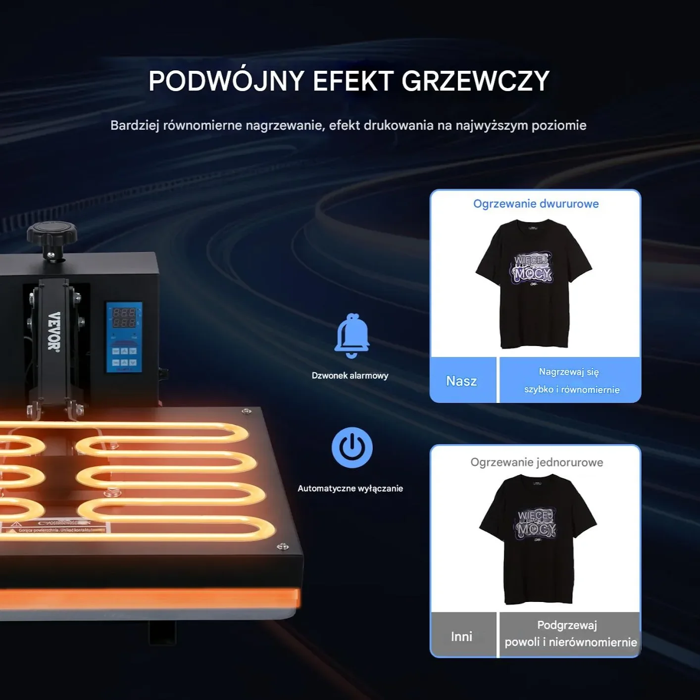 Prasa termiczna 40x50 cm do koszulek - regulowana temperatura 0-230°C - obrazek 2