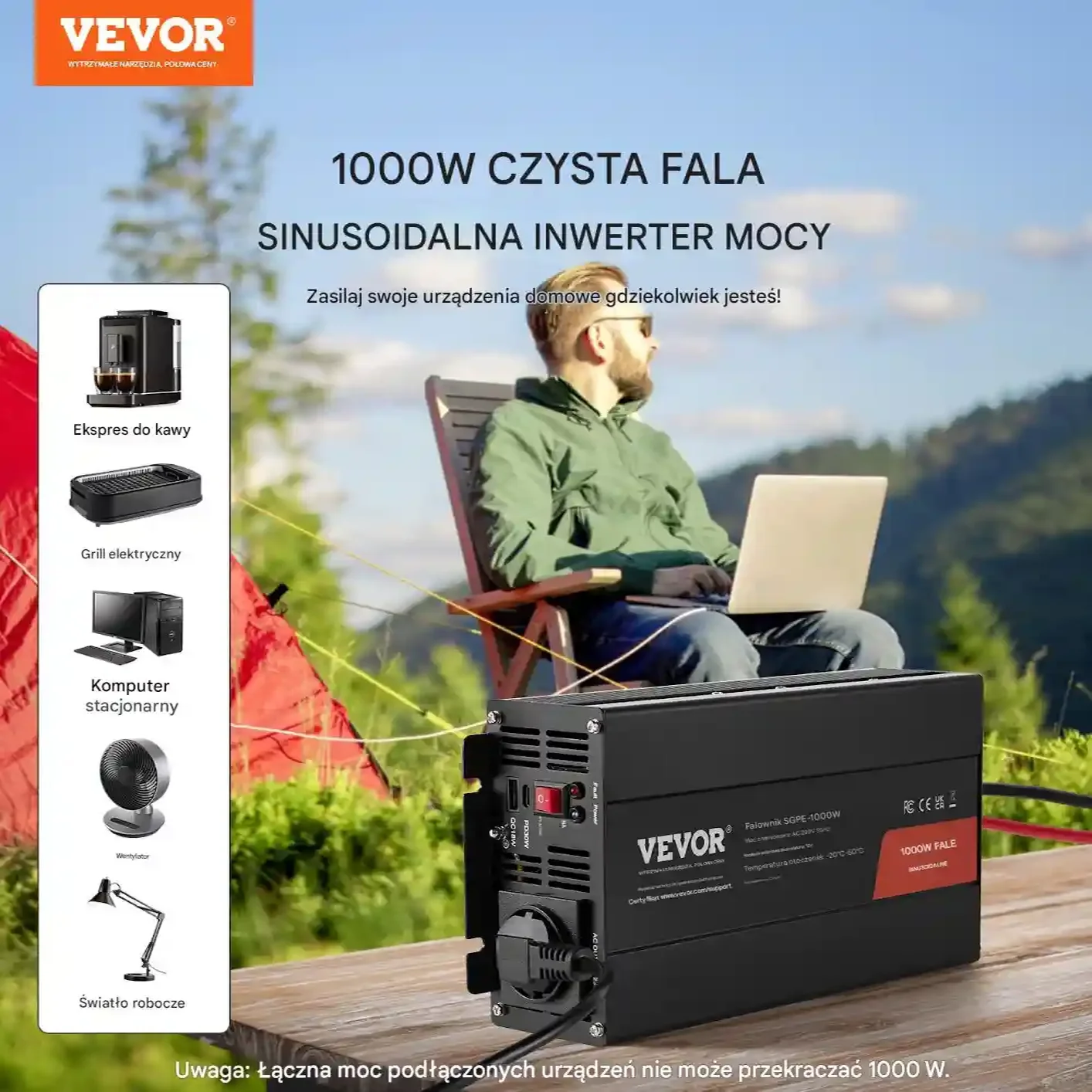 Przetwornica napięcia falownik 1000 W - obrazek 6