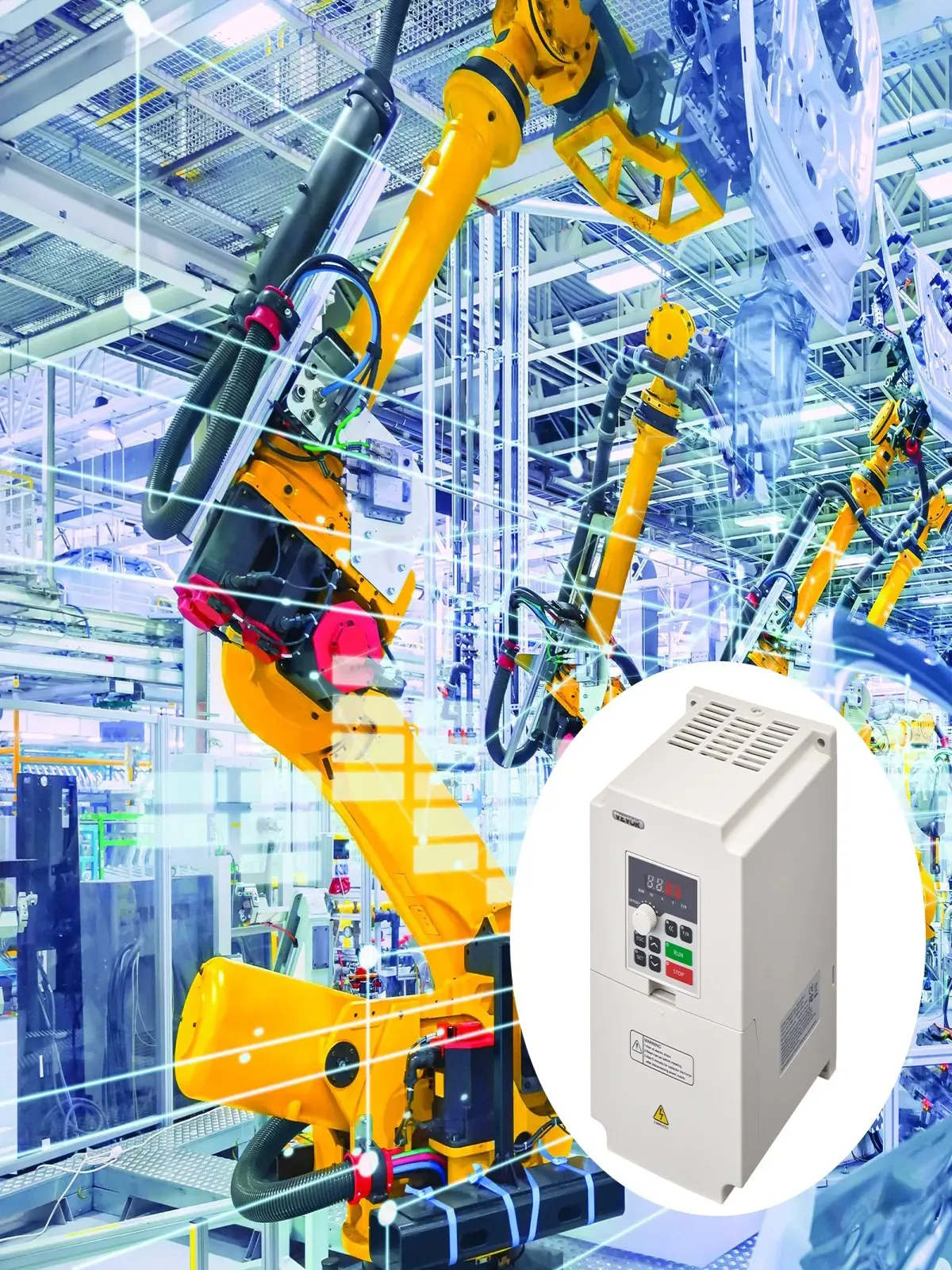 Falownik VFD 4kW 5HP 380V 1/3 fazowy sterownik silnika CNC regulowany - obrazek 6