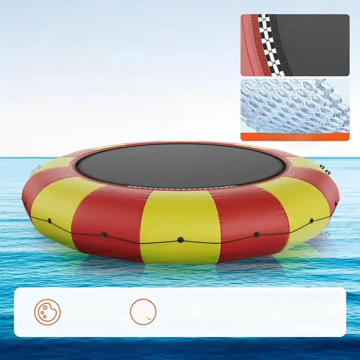 Dmuchana trampolina wodna + pompka elektryczna 537 cm - obrazek 2