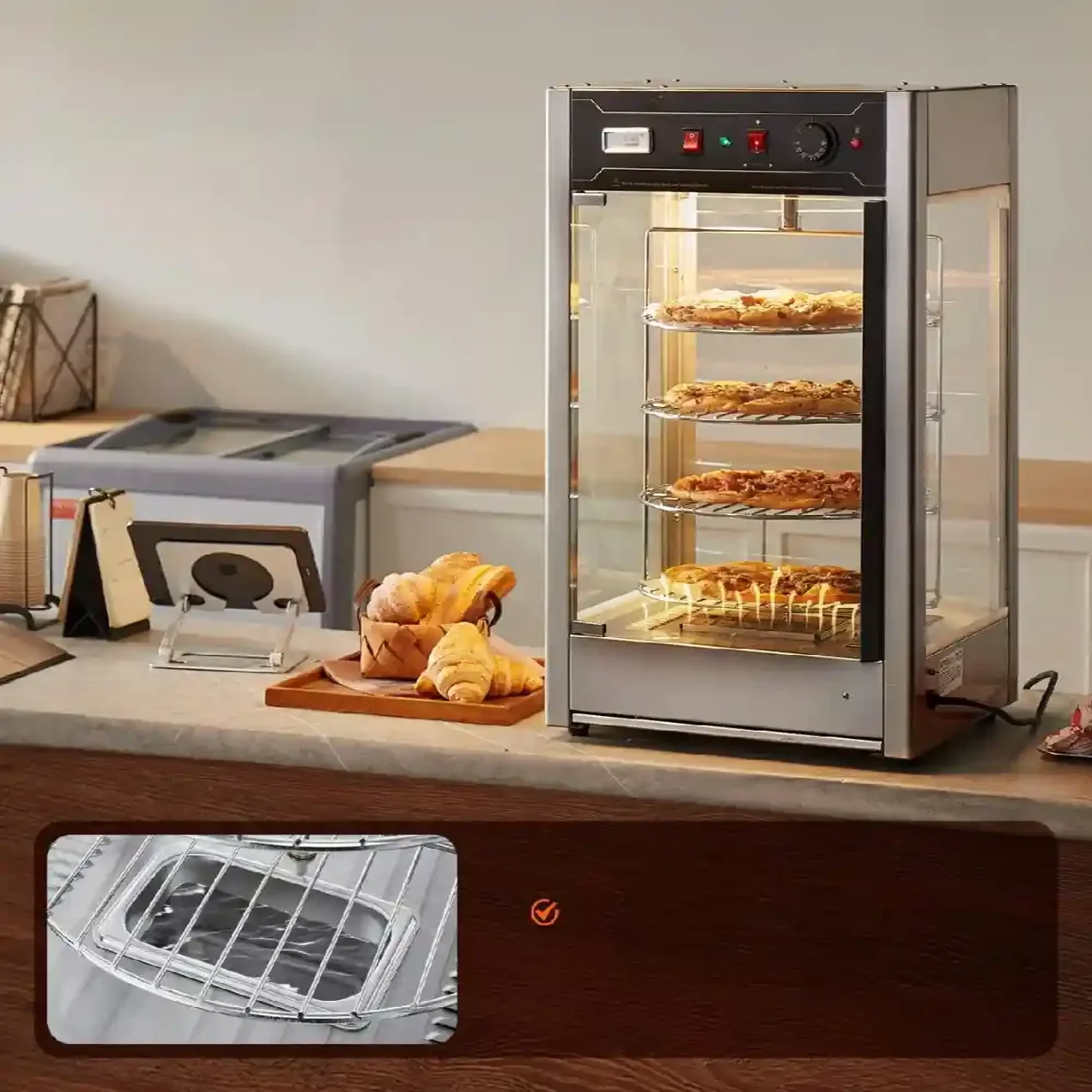 Witryna grzewcza pogrzewacz do żywności 4-poziomy 800W - obrazek 7